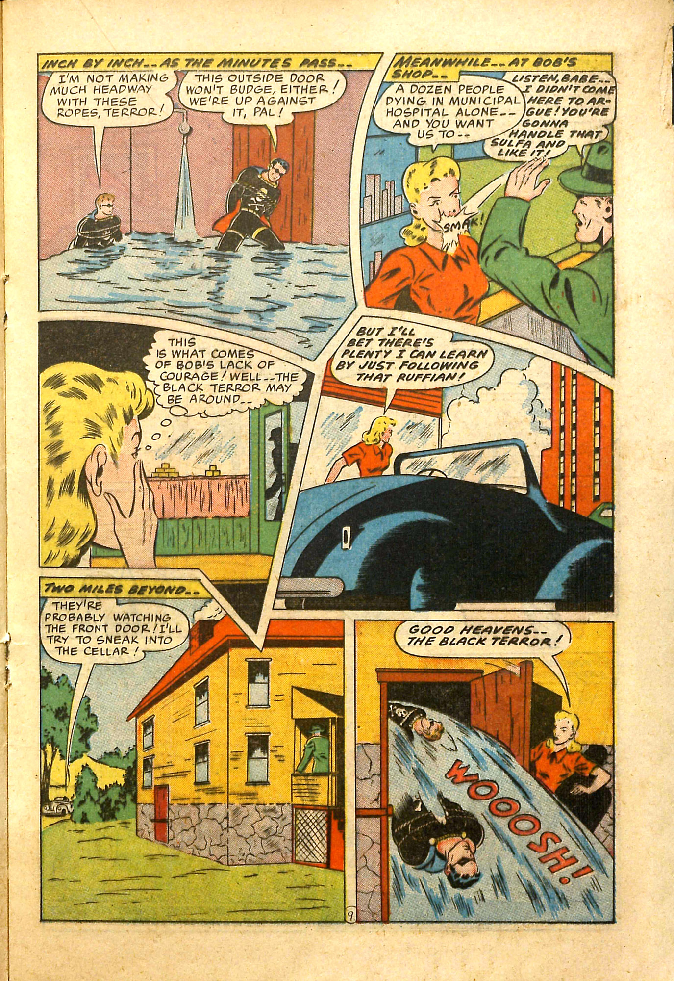 Black Terror, page 24. Black Terror. Public domain in the United States. Intended scans: Digital Comic Museum and Comic Book Plus. https://digitalcomicmuseum.com/