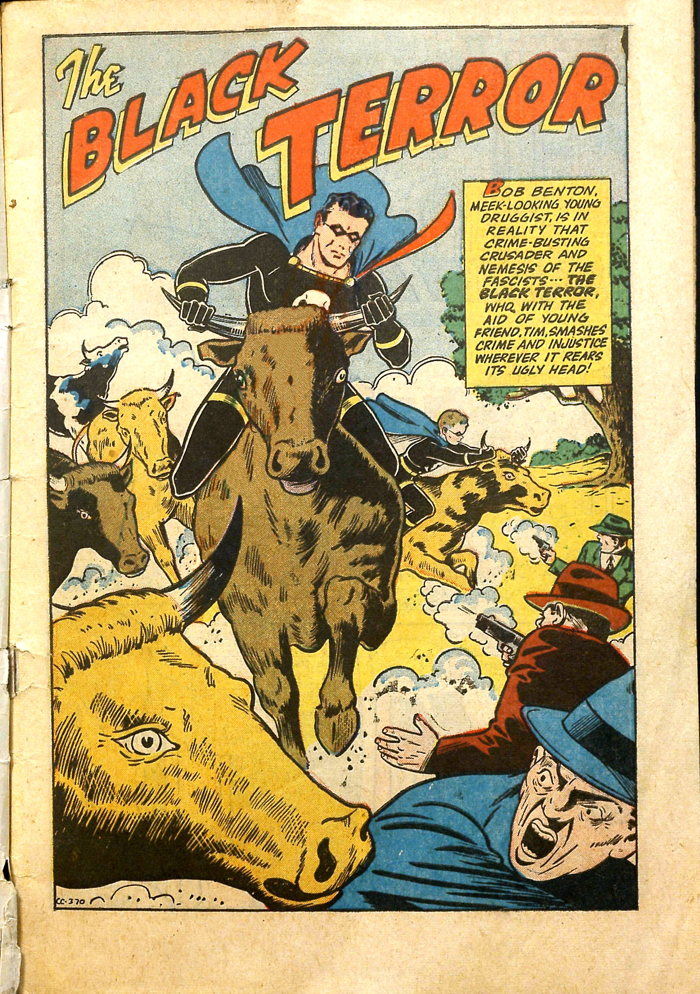 Black Terror, page 4. Black Terror. Public domain in the United States. Intended scans: Digital Comic Museum and Comic Book Plus. https://digitalcomicmuseum.com/
