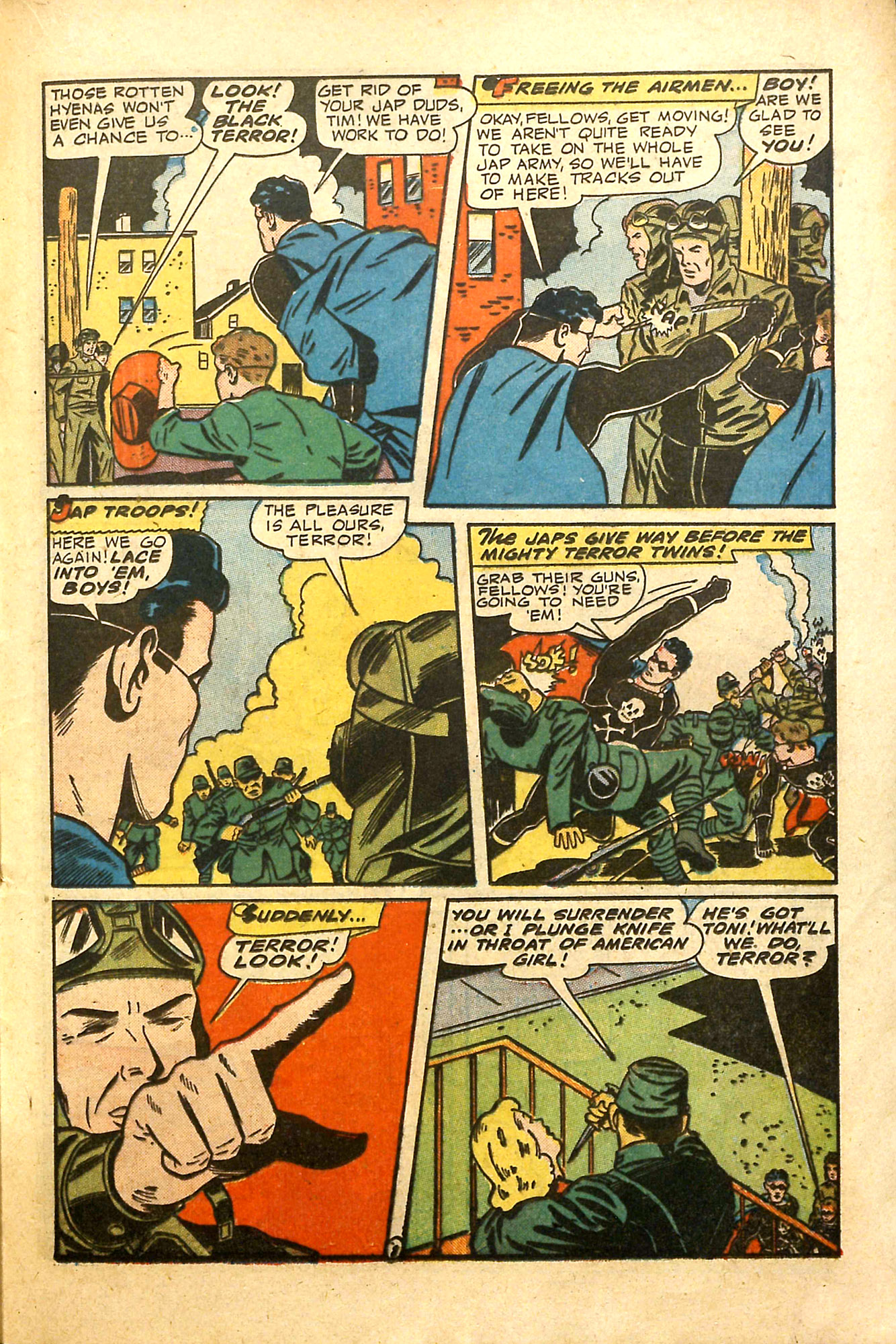 Black Terror, page 34. Black Terror. Public domain in the United States. Intended scans: Digital Comic Museum and Comic Book Plus. https://digitalcomicmuseum.com/