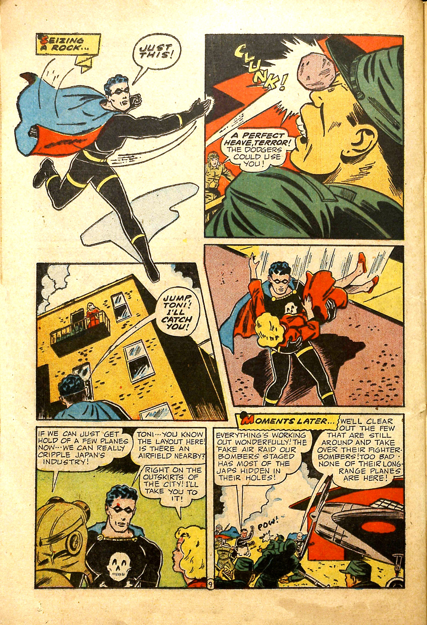 Black Terror, page 35. Black Terror. Public domain in the United States. Intended scans: Digital Comic Museum and Comic Book Plus. https://digitalcomicmuseum.com/