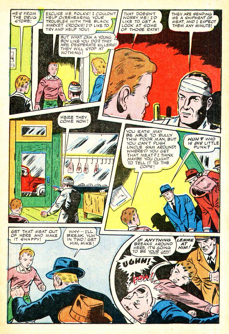 Black Terror, page 6. Black Terror. Public domain in the United States. Intended scans: Digital Comic Museum and Comic Book Plus. https://digitalcomicmuseum.com/