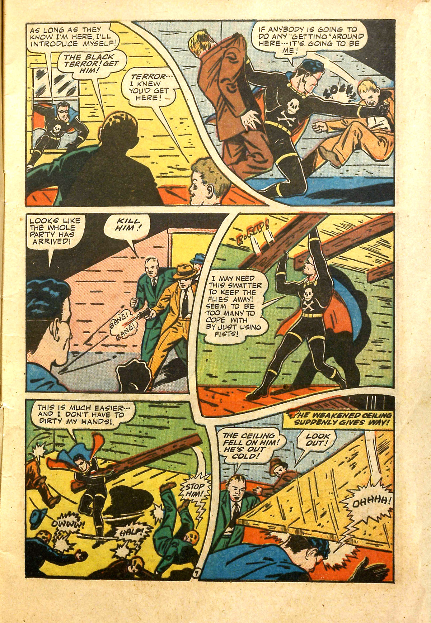 Black Terror, page 10. Black Terror. Public domain in the United States. Intended scans: Digital Comic Museum and Comic Book Plus. https://digitalcomicmuseum.com/