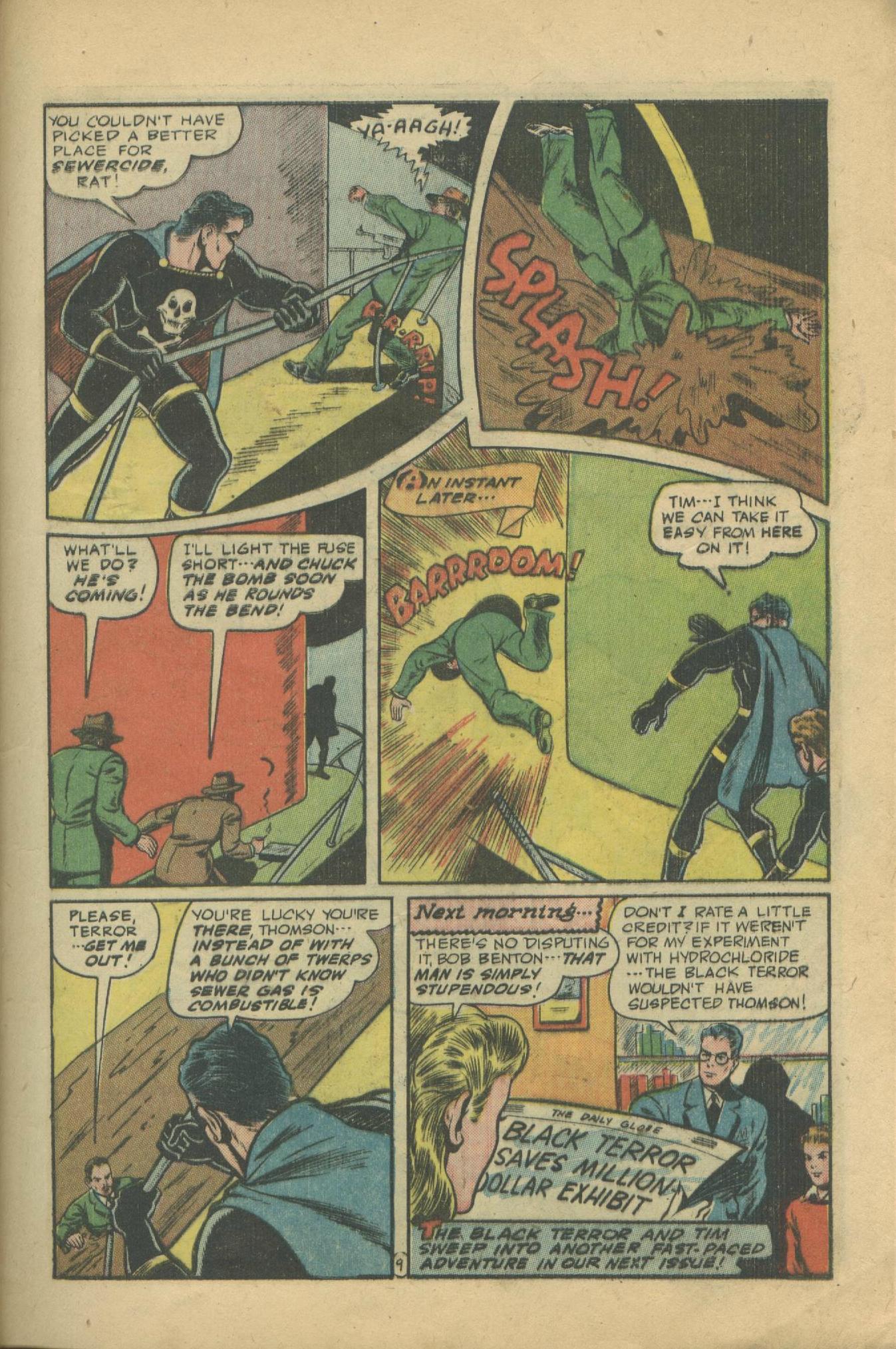 Black Terror, page 11. Black Terror. Public domain in the United States. Intended scans: Digital Comic Museum and Comic Book Plus. https://digitalcomicmuseum.com/