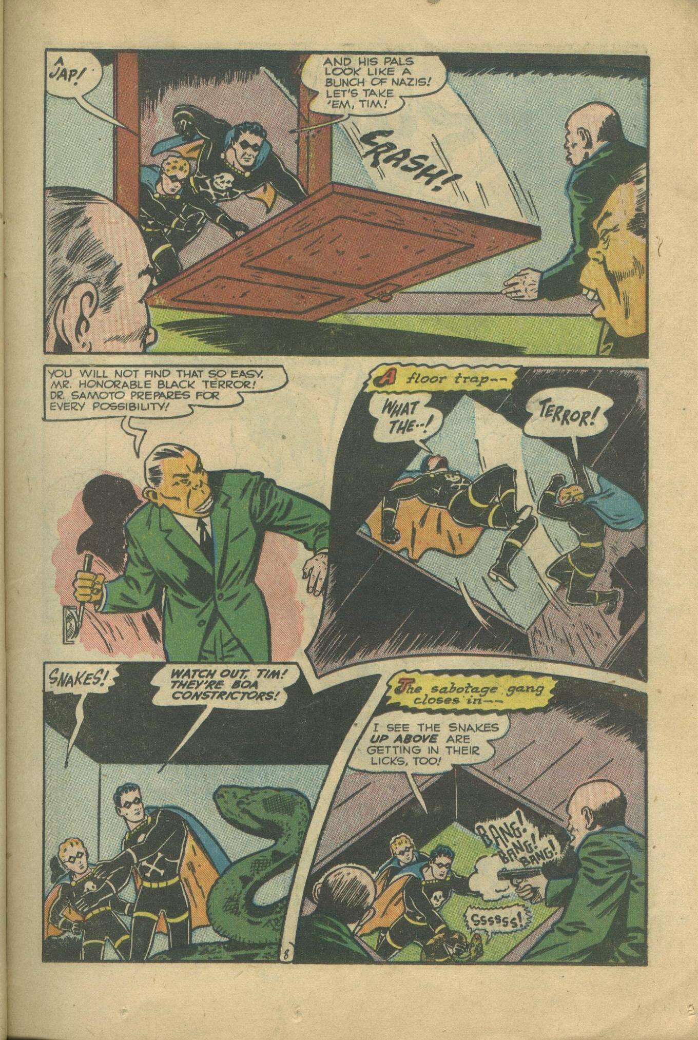 Black Terror, page 19. Black Terror. Public domain in the United States. Intended scans: Digital Comic Museum and Comic Book Plus. https://digitalcomicmuseum.com/