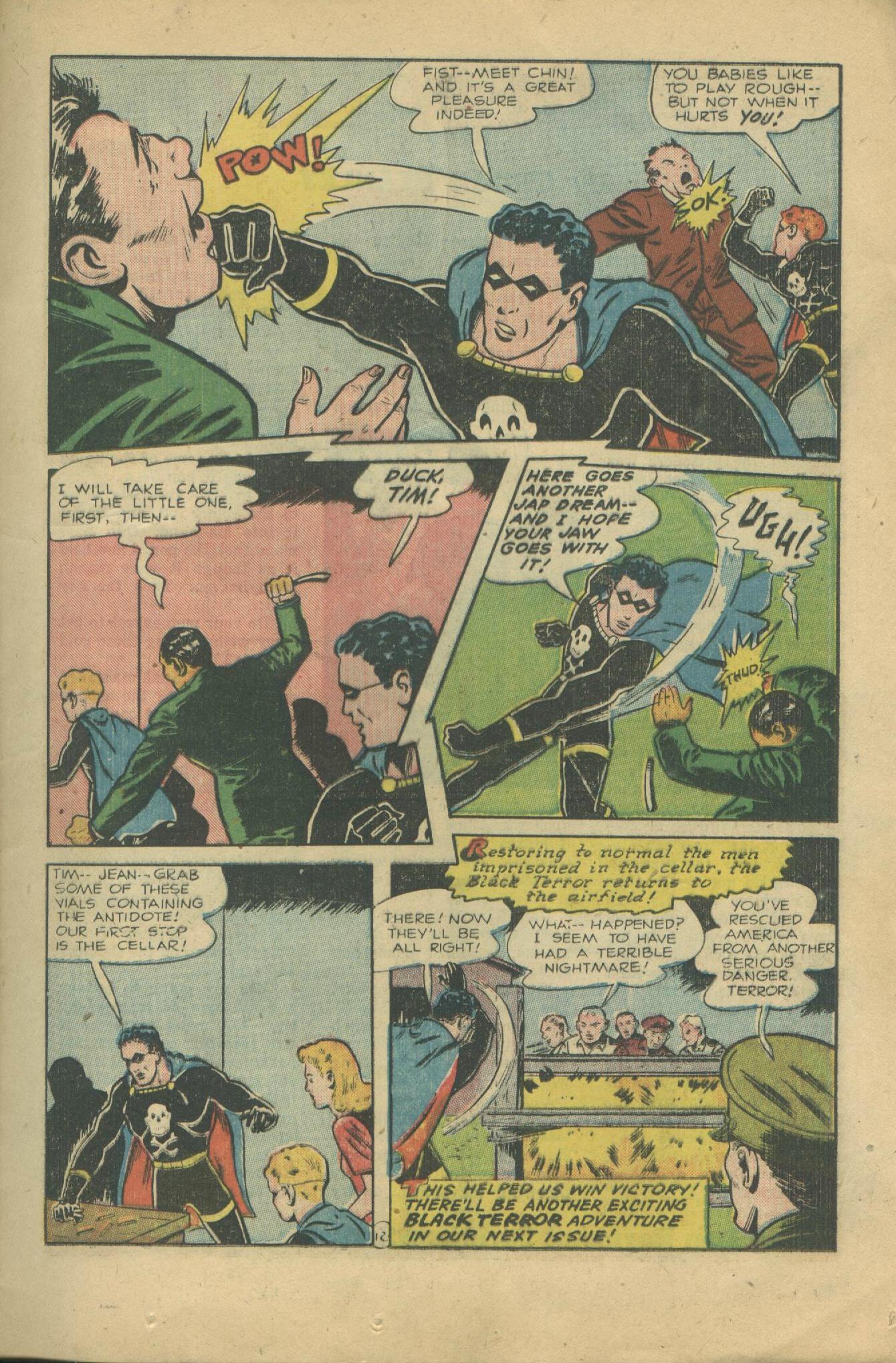 Black Terror, page 23. Black Terror. Public domain in the United States. Intended scans: Digital Comic Museum and Comic Book Plus. https://digitalcomicmuseum.com/