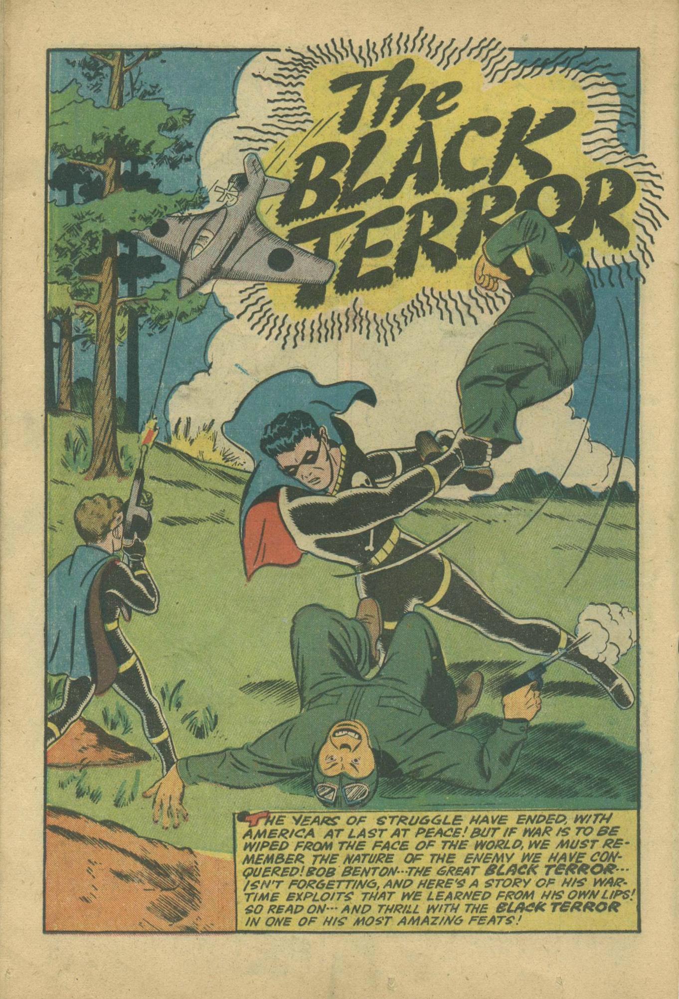 Black Terror, page 26. Black Terror. Public domain in the United States. Intended scans: Digital Comic Museum and Comic Book Plus. https://digitalcomicmuseum.com/