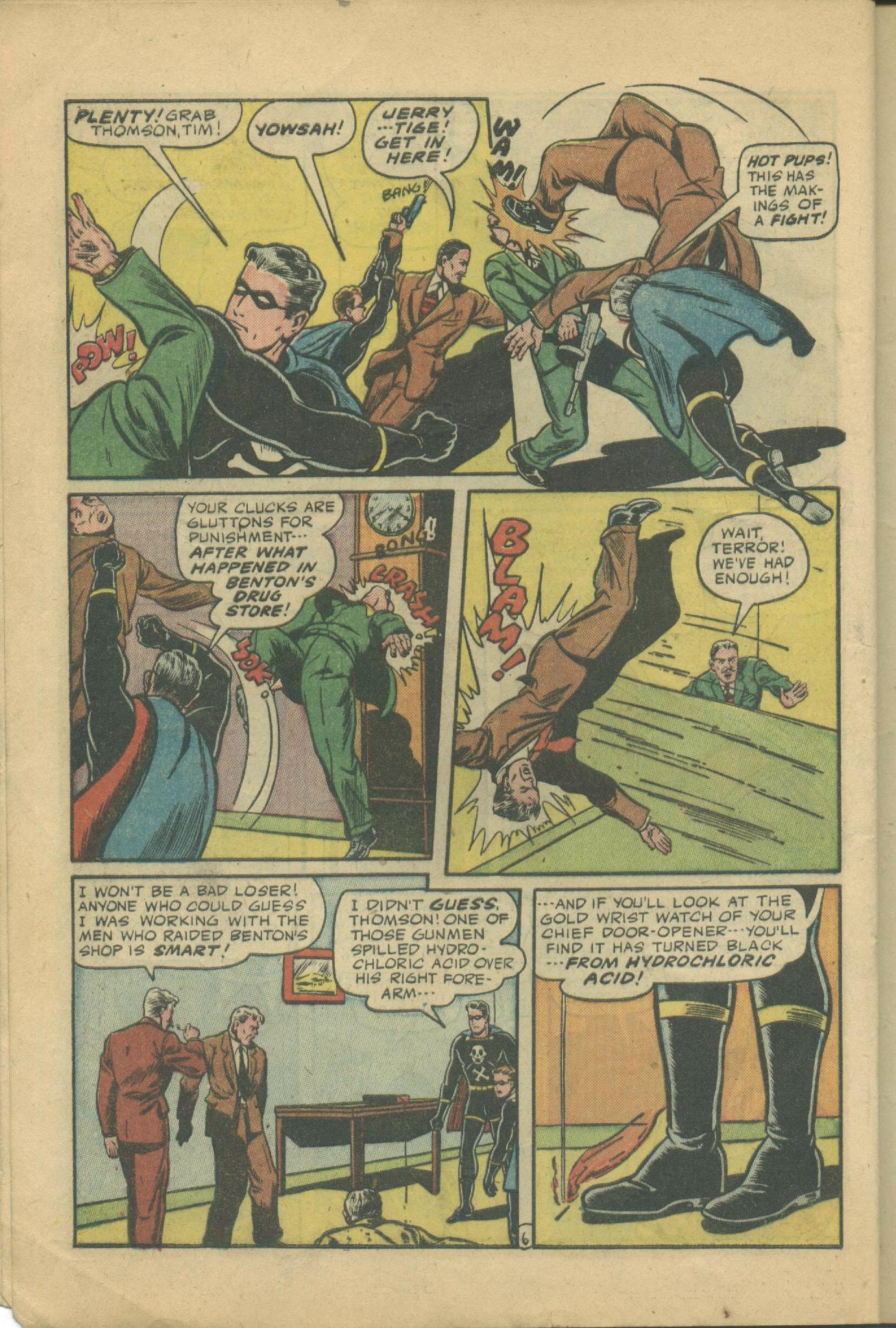 Black Terror, page 8. Black Terror. Public domain in the United States. Intended scans: Digital Comic Museum and Comic Book Plus. https://digitalcomicmuseum.com/