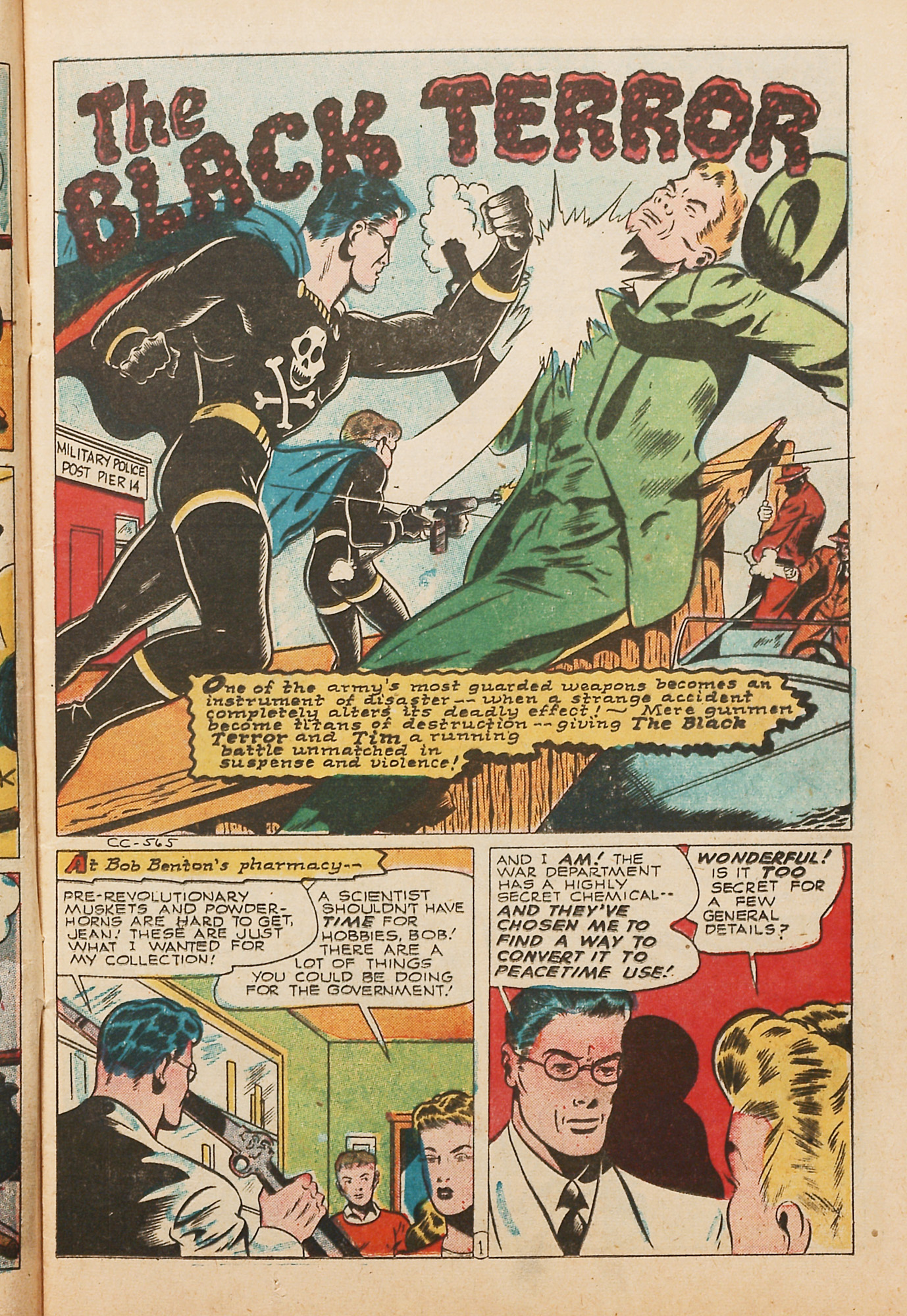 Black Terror, page 15. Black Terror. Public domain in the United States. Intended scans: Digital Comic Museum and Comic Book Plus. https://digitalcomicmuseum.com/