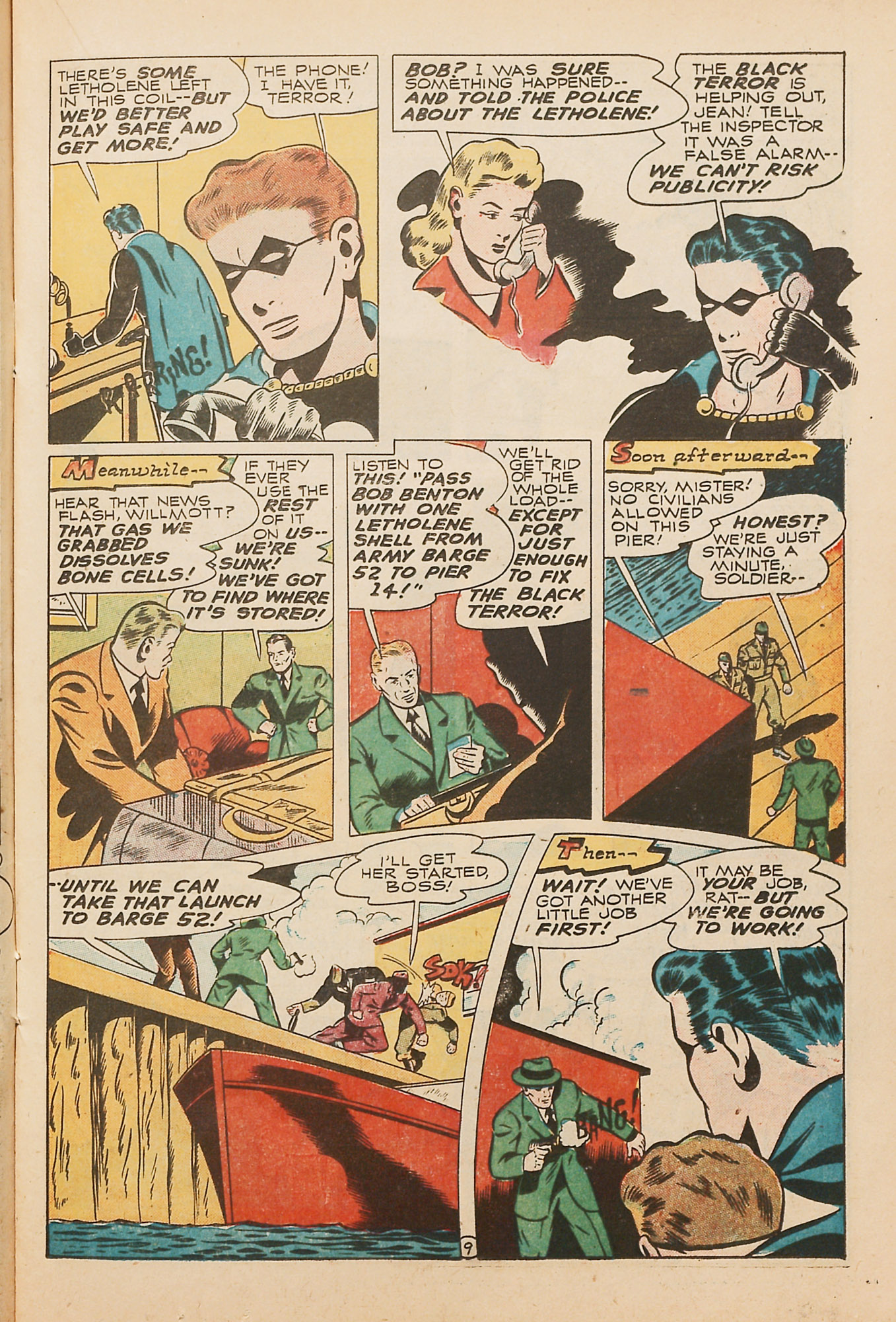 Black Terror, page 23. Black Terror. Public domain in the United States. Intended scans: Digital Comic Museum and Comic Book Plus. https://digitalcomicmuseum.com/