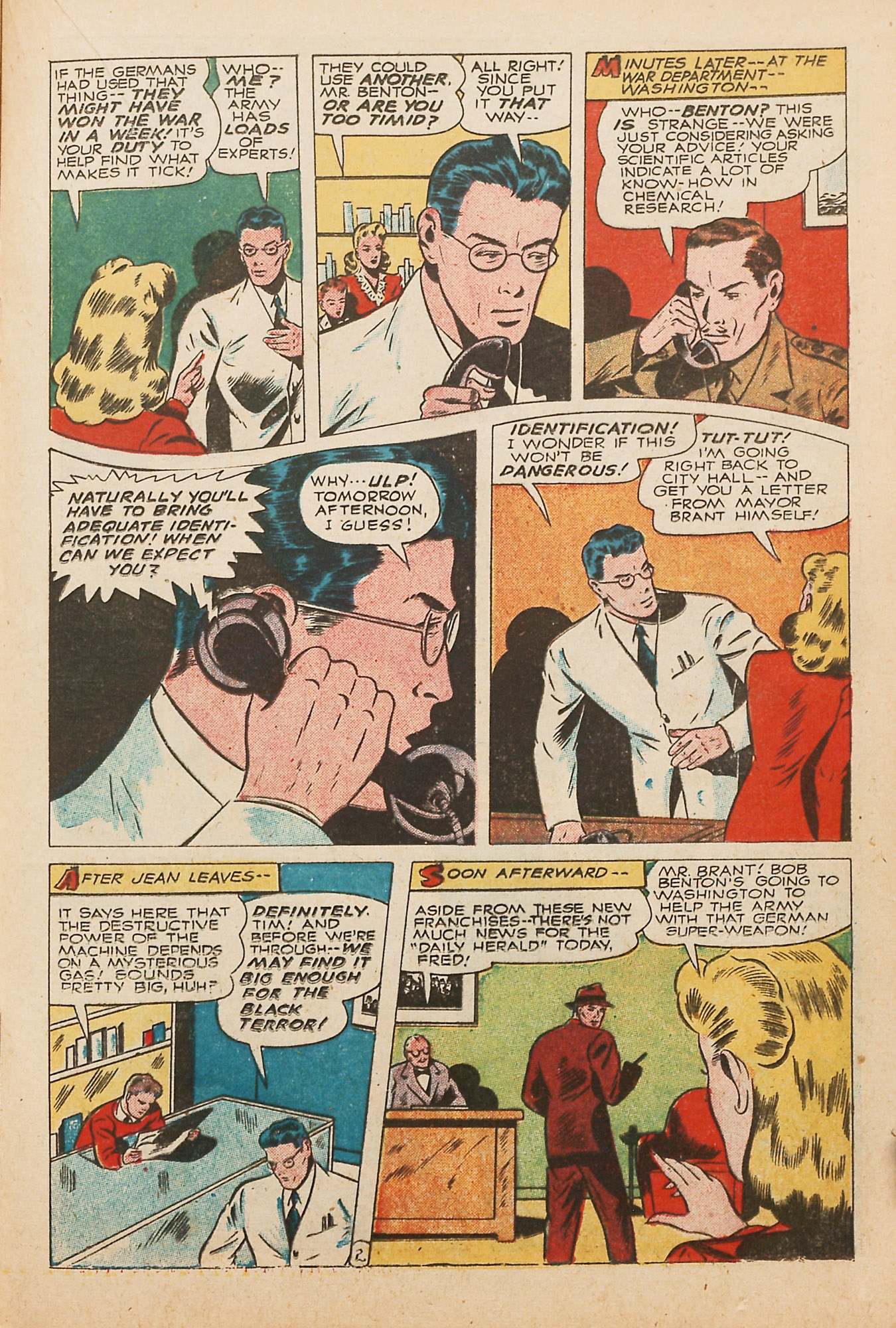 Black Terror, page 29. Black Terror. Public domain in the United States. Intended scans: Digital Comic Museum and Comic Book Plus. https://digitalcomicmuseum.com/