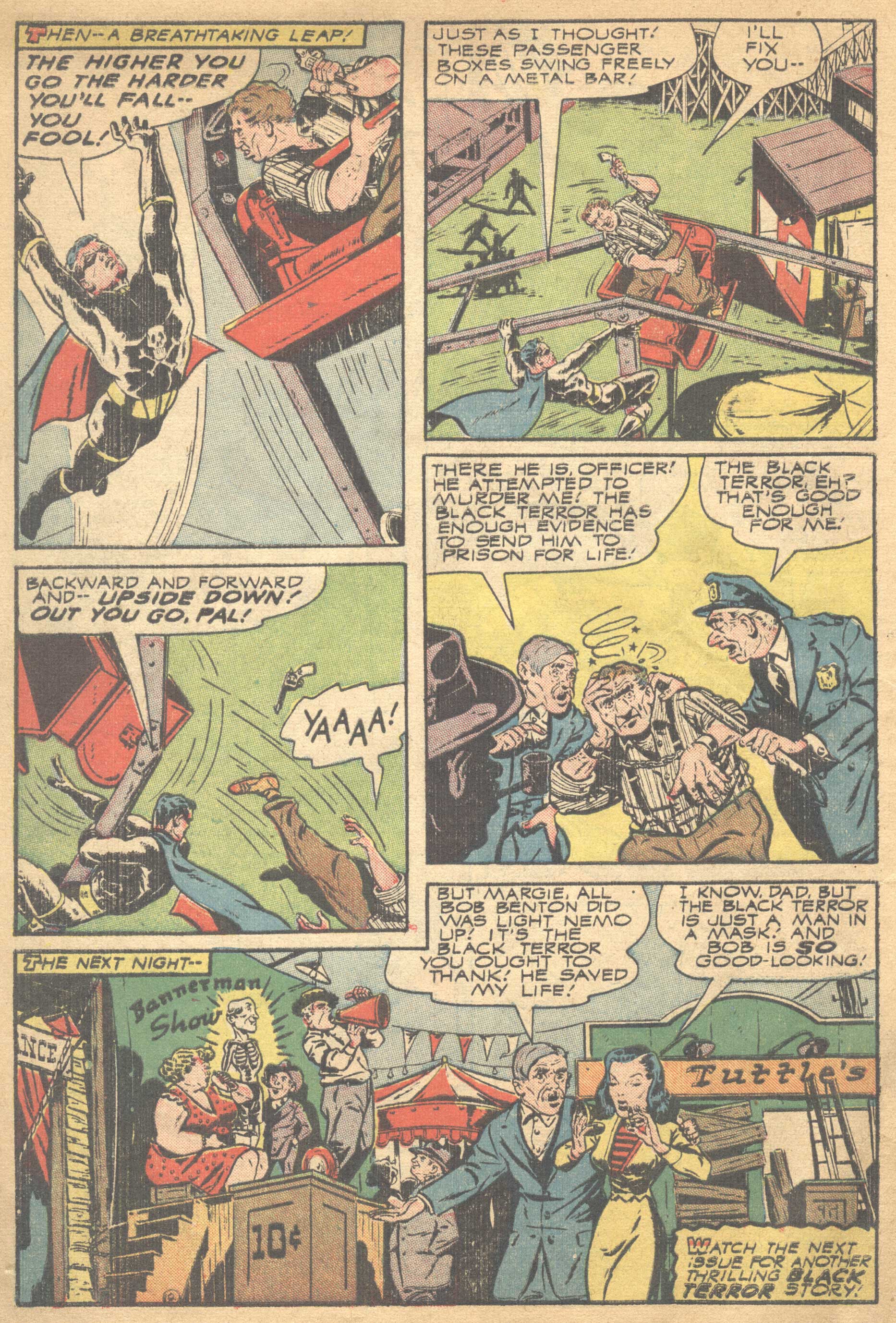 Black Terror, page 12. Black Terror. Public domain in the United States. Intended scans: Digital Comic Museum and Comic Book Plus. https://digitalcomicmuseum.com/