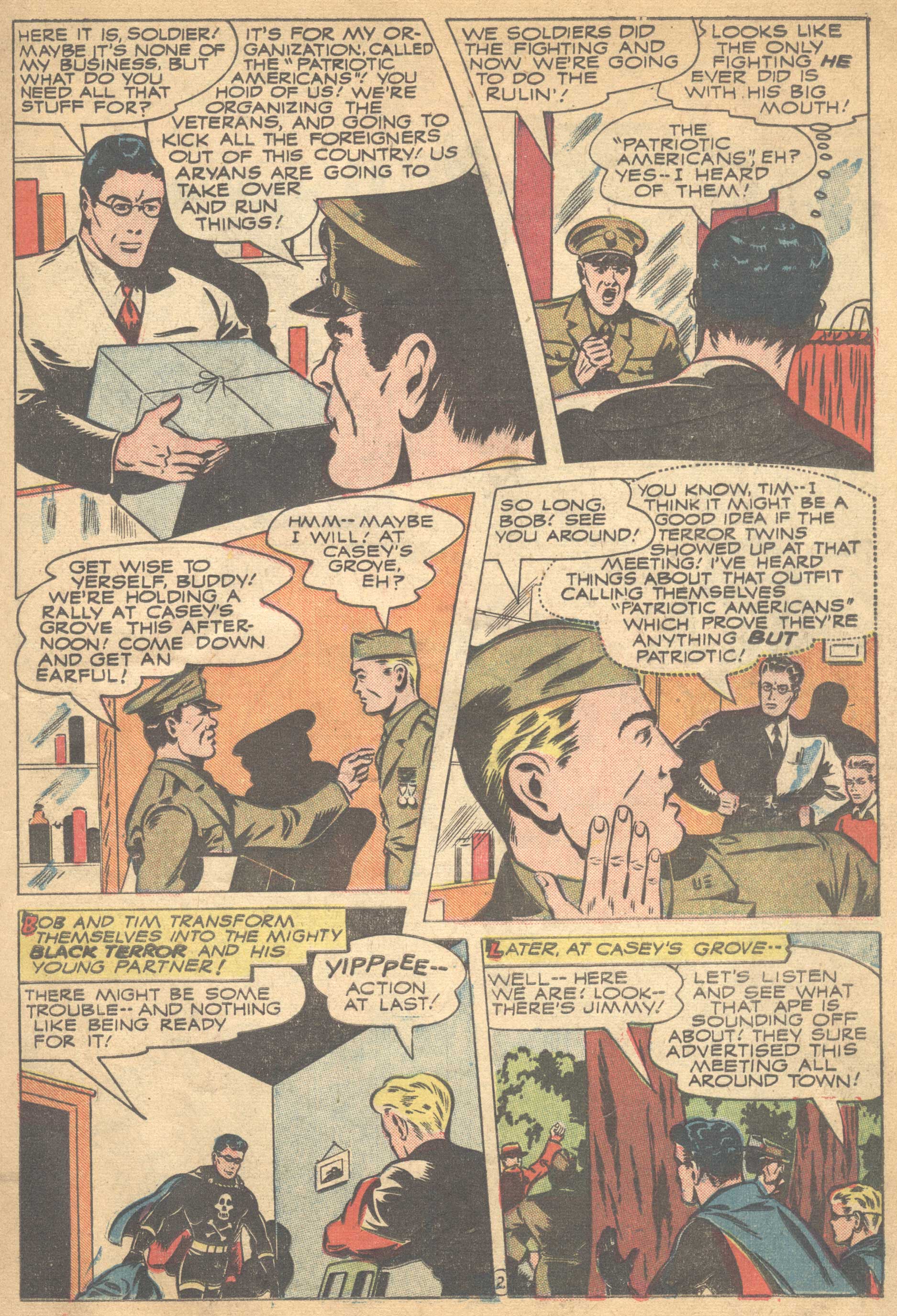 Black Terror, page 27. Black Terror. Public domain in the United States. Intended scans: Digital Comic Museum and Comic Book Plus. https://digitalcomicmuseum.com/