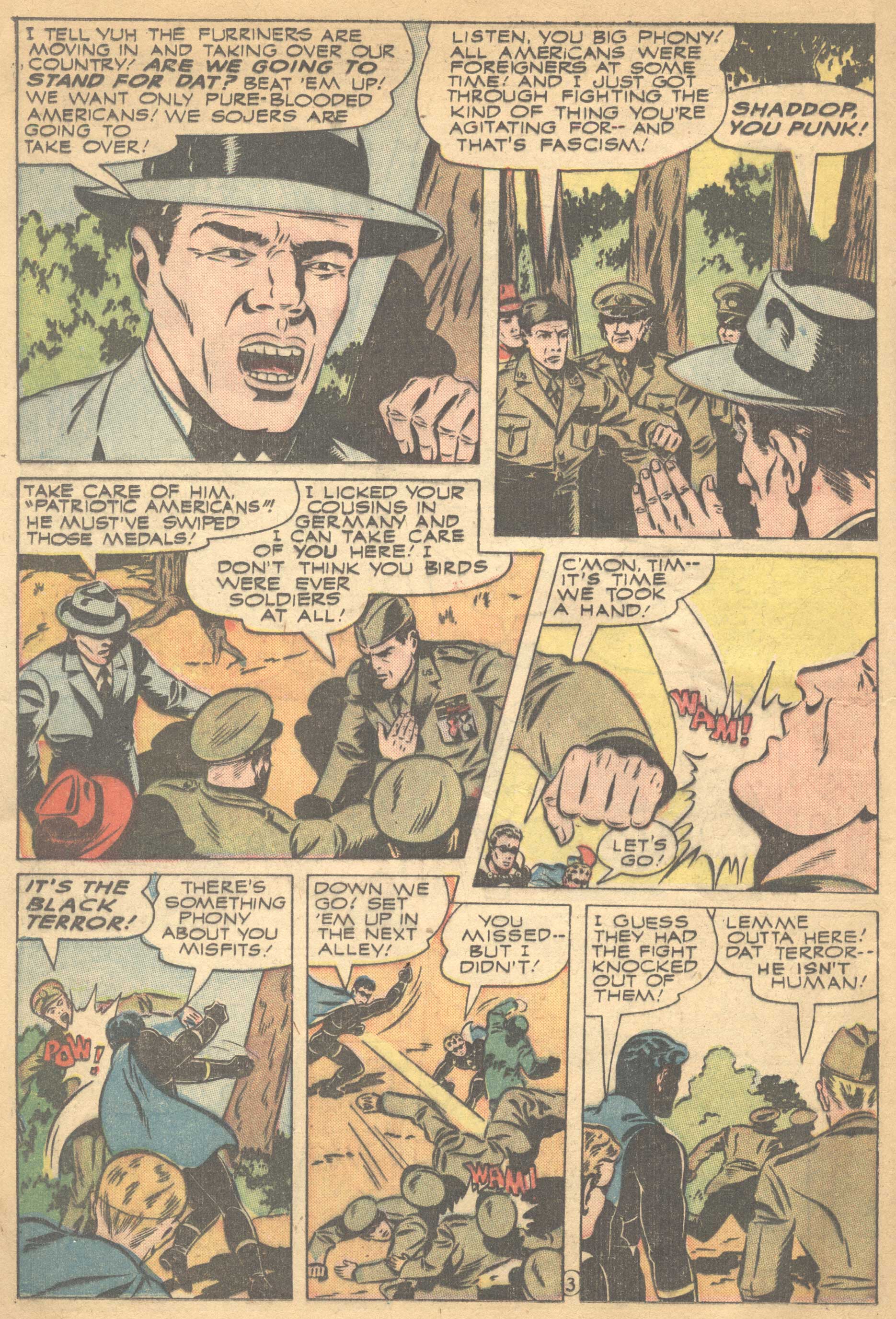 Black Terror, page 28. Black Terror. Public domain in the United States. Intended scans: Digital Comic Museum and Comic Book Plus. https://digitalcomicmuseum.com/