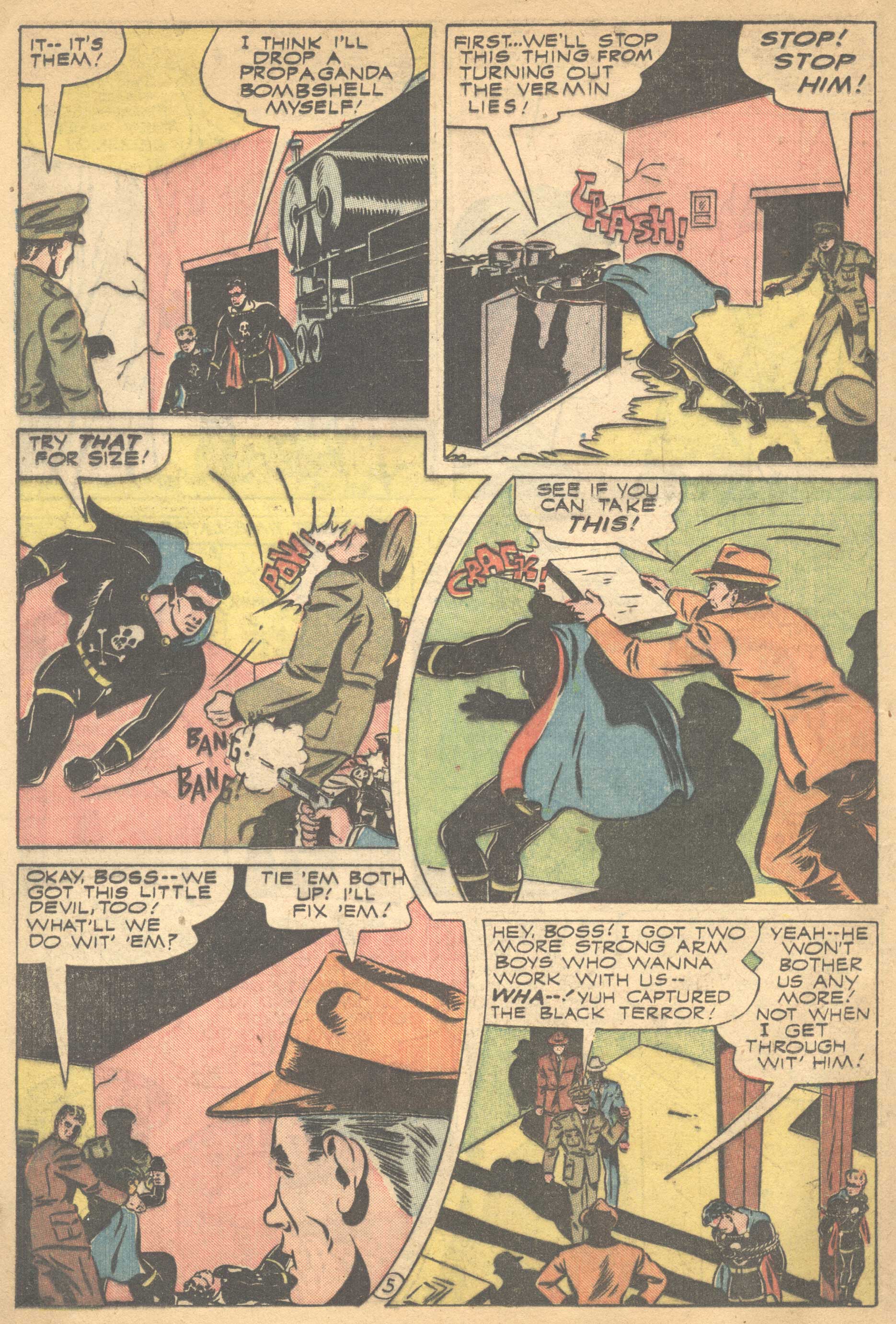 Black Terror, page 30. Black Terror. Public domain in the United States. Intended scans: Digital Comic Museum and Comic Book Plus. https://digitalcomicmuseum.com/
