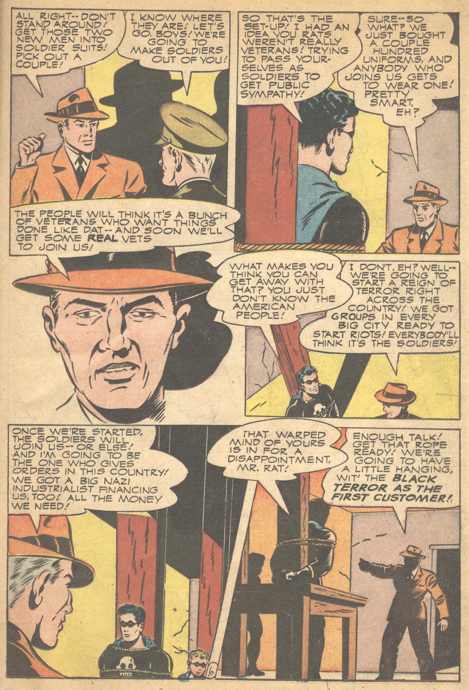 Black Terror, page 31. Black Terror. Public domain in the United States. Intended scans: Digital Comic Museum and Comic Book Plus. https://digitalcomicmuseum.com/