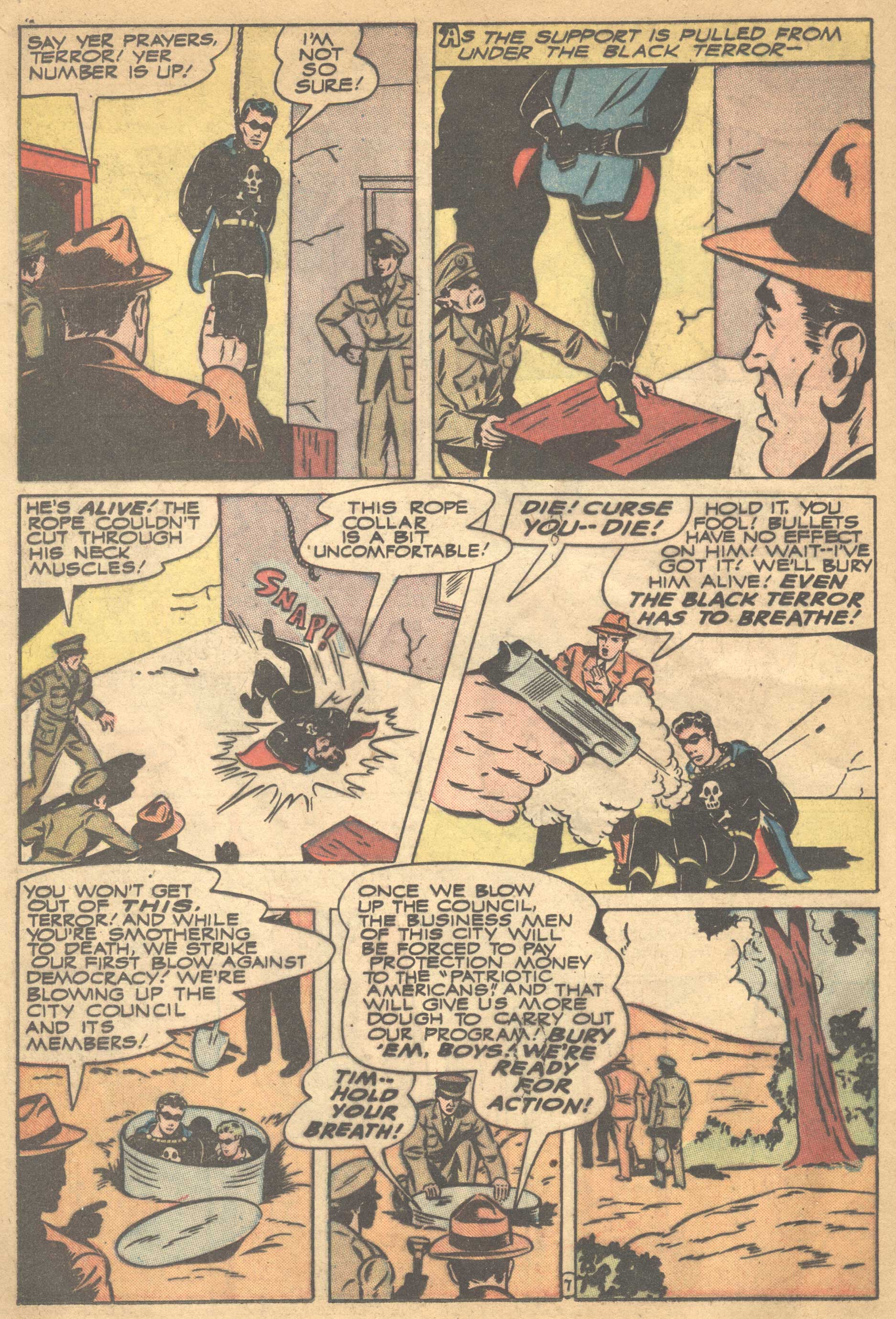 Black Terror, page 32. Black Terror. Public domain in the United States. Intended scans: Digital Comic Museum and Comic Book Plus. https://digitalcomicmuseum.com/