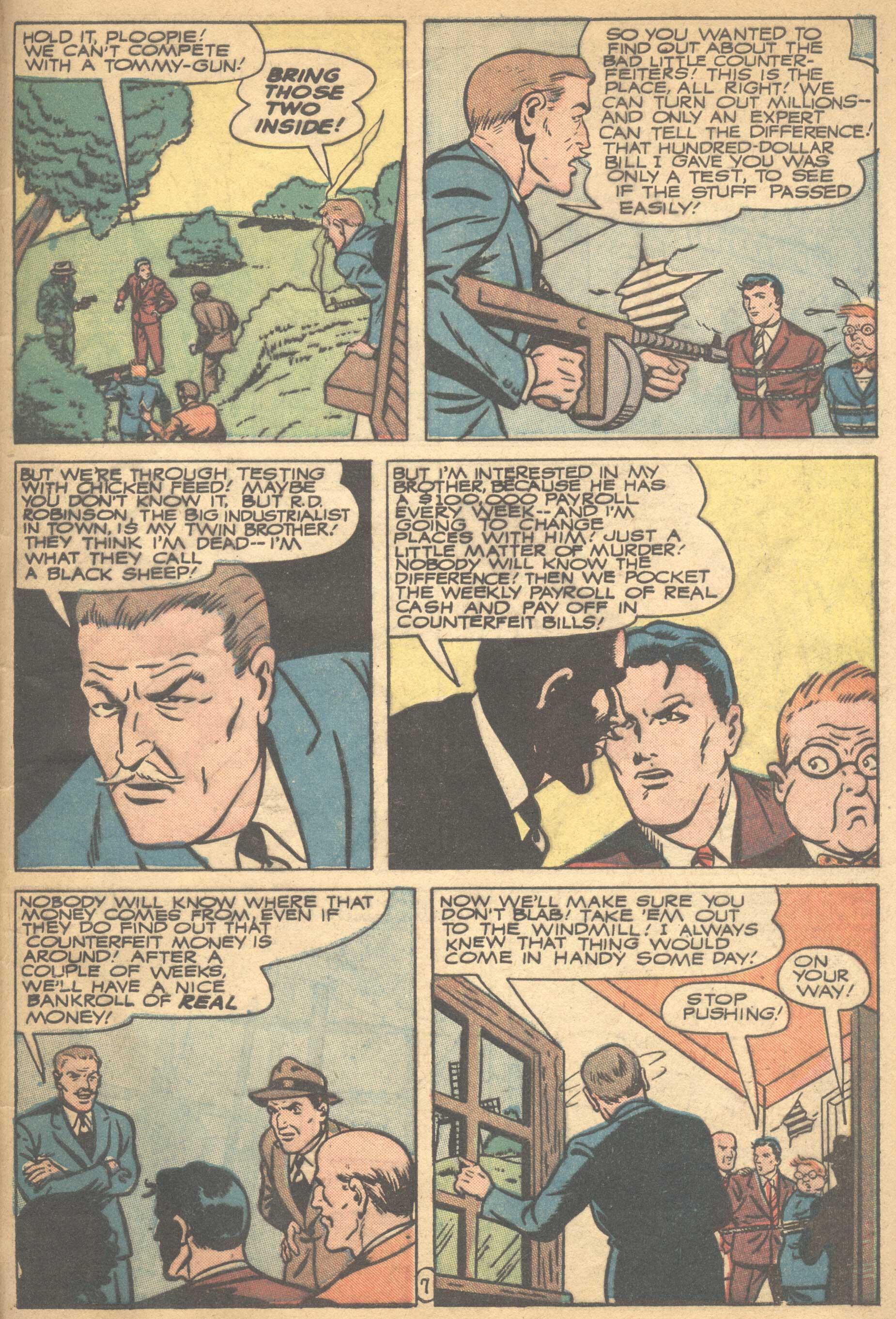 Black Terror, page 45. Black Terror. Public domain in the United States. Intended scans: Digital Comic Museum and Comic Book Plus. https://digitalcomicmuseum.com/