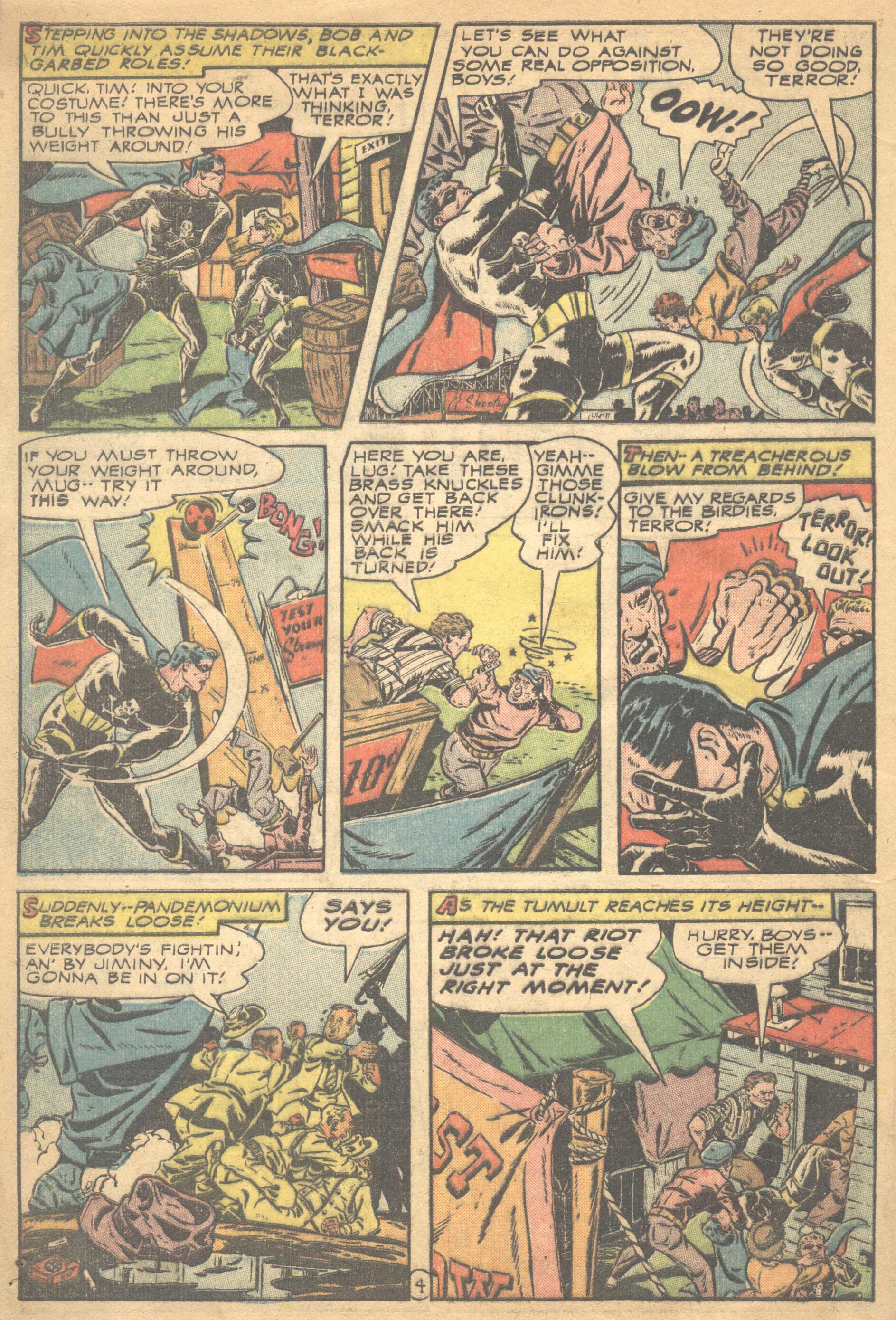 Black Terror, page 6. Black Terror. Public domain in the United States. Intended scans: Digital Comic Museum and Comic Book Plus. https://digitalcomicmuseum.com/