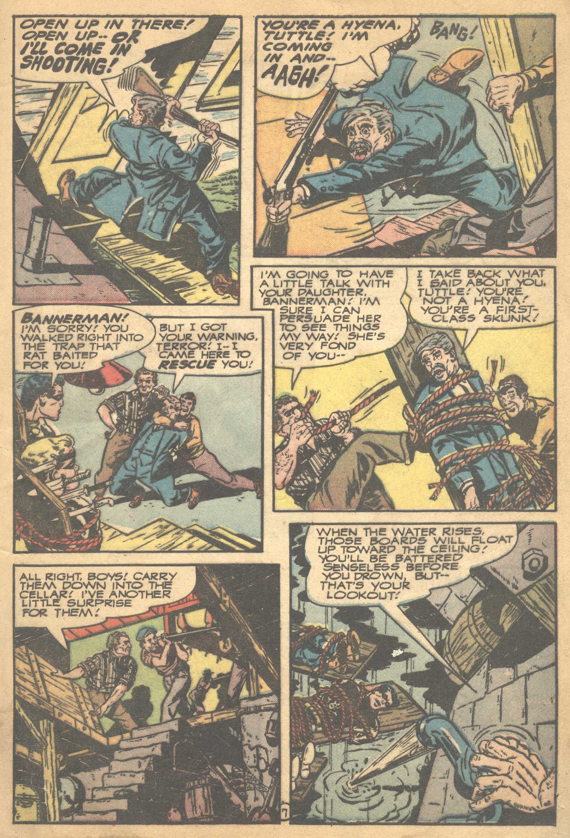 Black Terror, page 9. Black Terror. Public domain in the United States. Intended scans: Digital Comic Museum and Comic Book Plus. https://digitalcomicmuseum.com/
