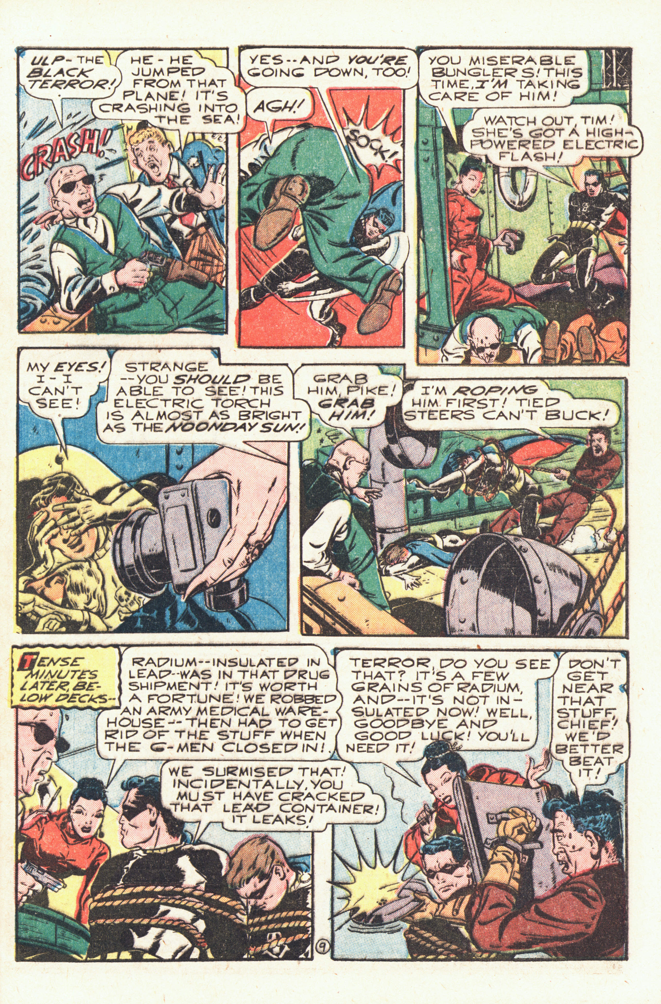 Black Terror, page 11. Black Terror. Public domain in the United States. Intended scans: Digital Comic Museum and Comic Book Plus. https://digitalcomicmuseum.com/