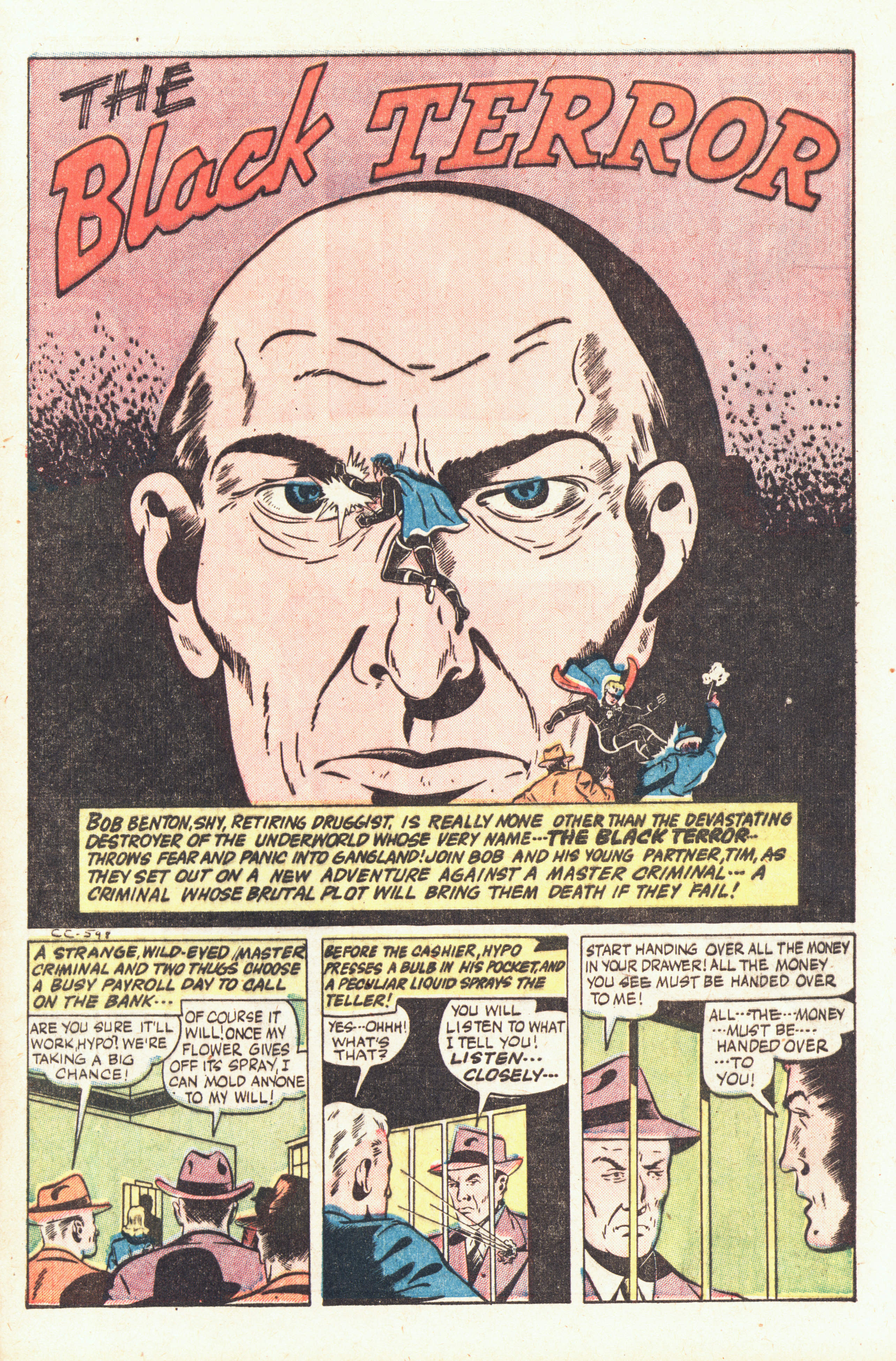 Black Terror, page 13. Black Terror. Public domain in the United States. Intended scans: Digital Comic Museum and Comic Book Plus. https://digitalcomicmuseum.com/