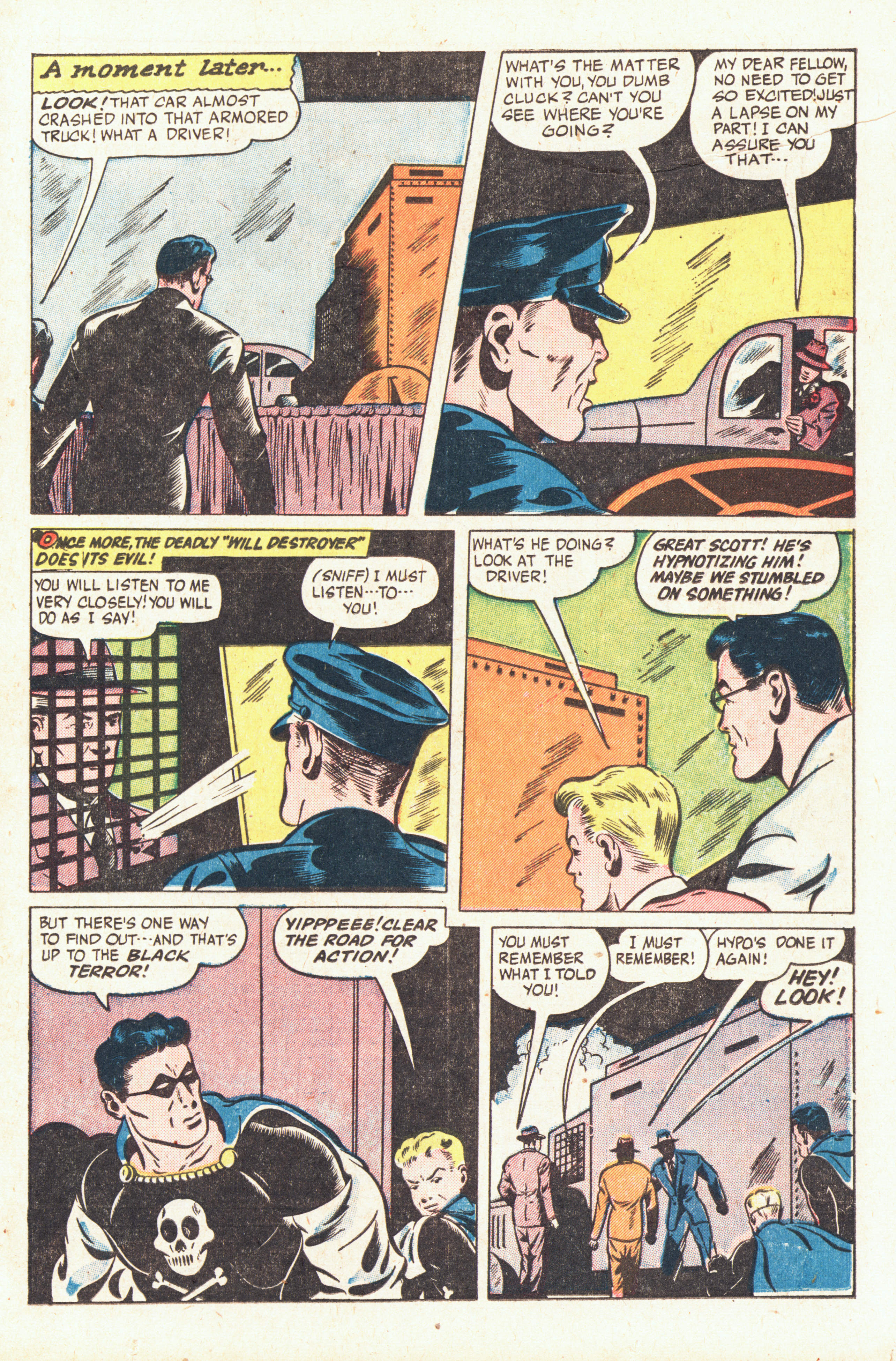 Black Terror, page 15. Black Terror. Public domain in the United States. Intended scans: Digital Comic Museum and Comic Book Plus. https://digitalcomicmuseum.com/
