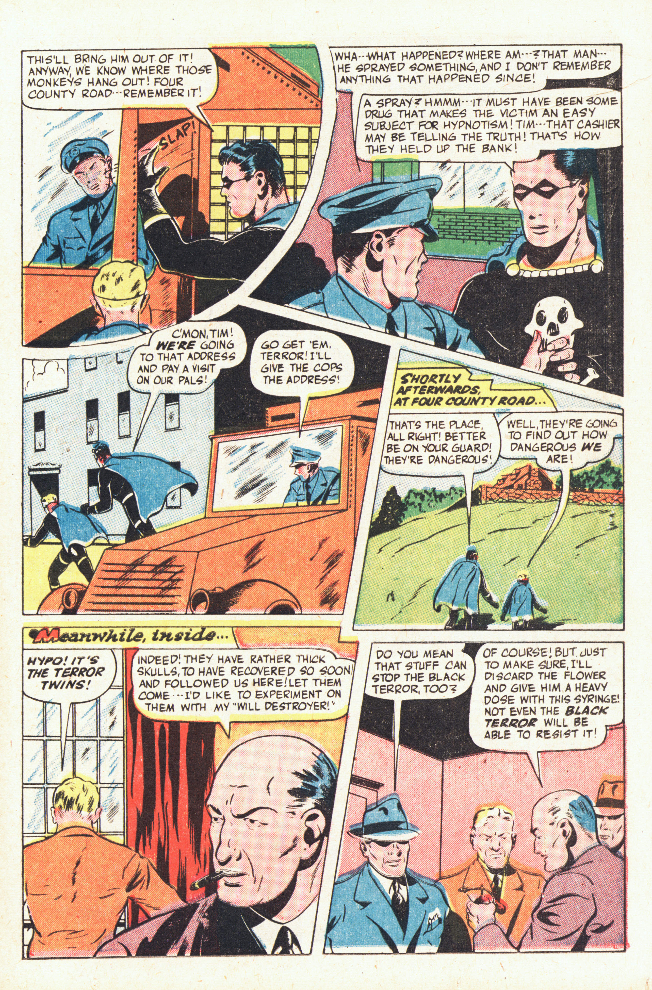 Black Terror, page 17. Black Terror. Public domain in the United States. Intended scans: Digital Comic Museum and Comic Book Plus. https://digitalcomicmuseum.com/