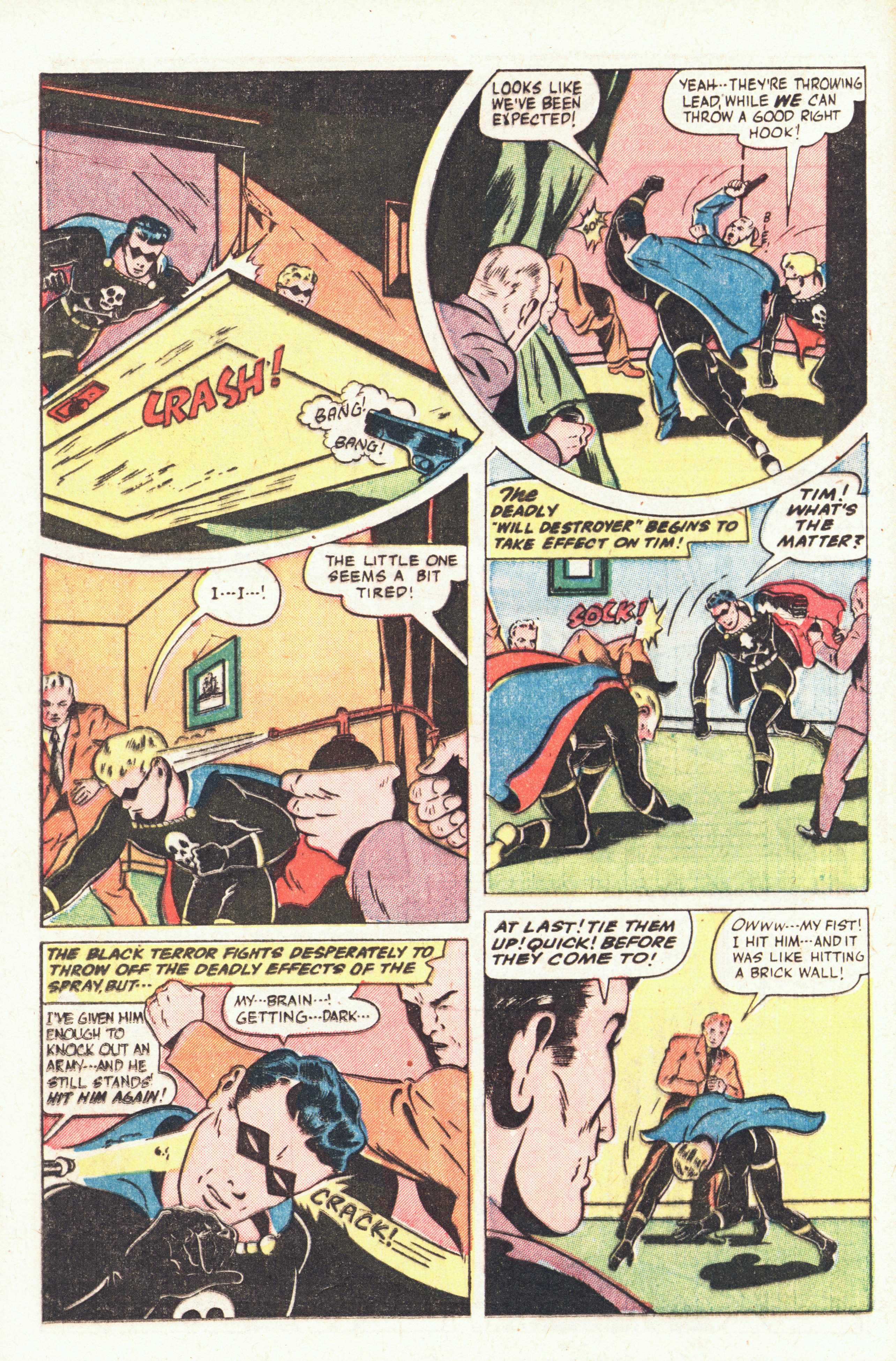 Black Terror, page 18. Black Terror. Public domain in the United States. Intended scans: Digital Comic Museum and Comic Book Plus. https://digitalcomicmuseum.com/