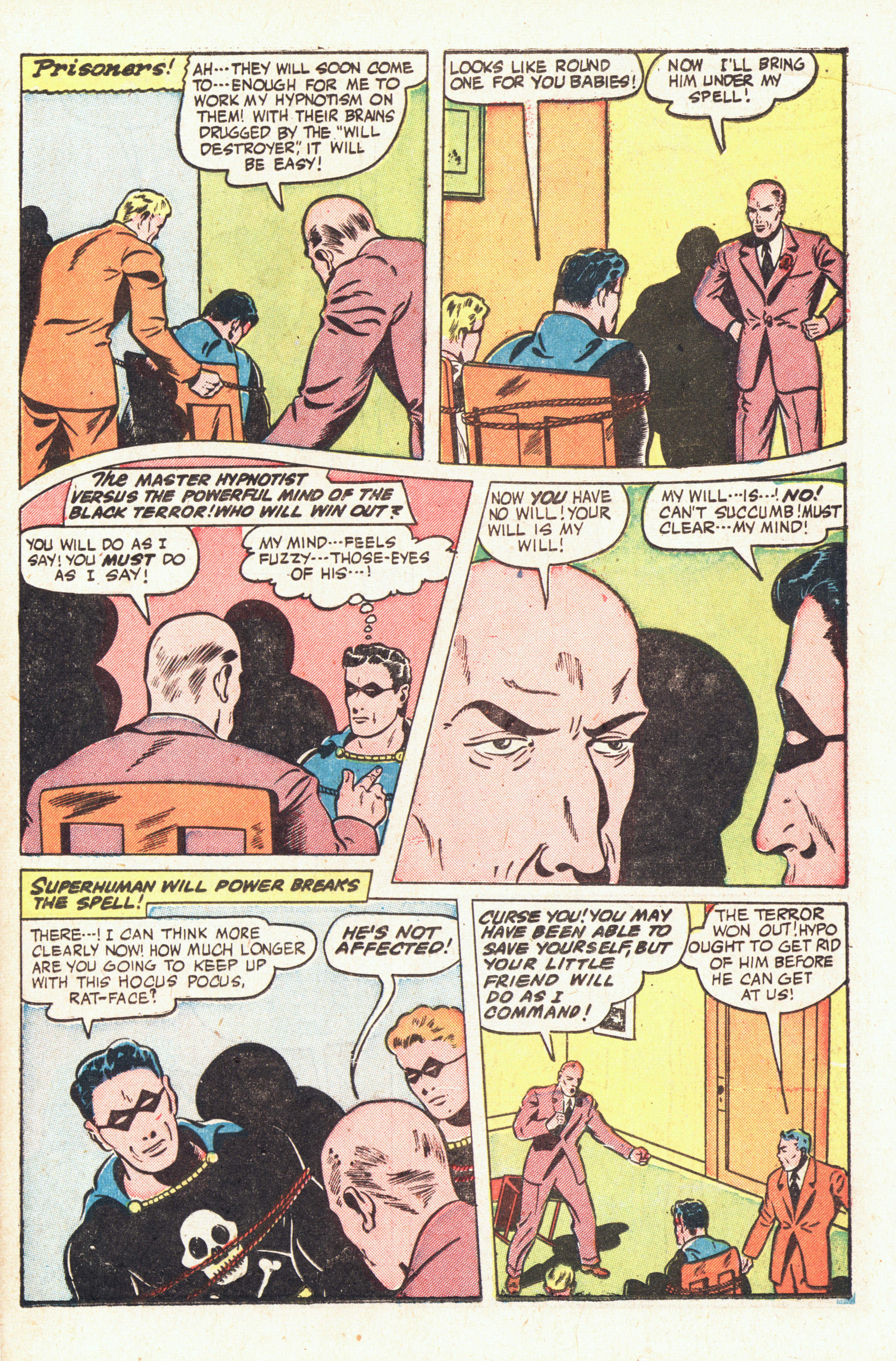 Black Terror, page 19. Black Terror. Public domain in the United States. Intended scans: Digital Comic Museum and Comic Book Plus. https://digitalcomicmuseum.com/