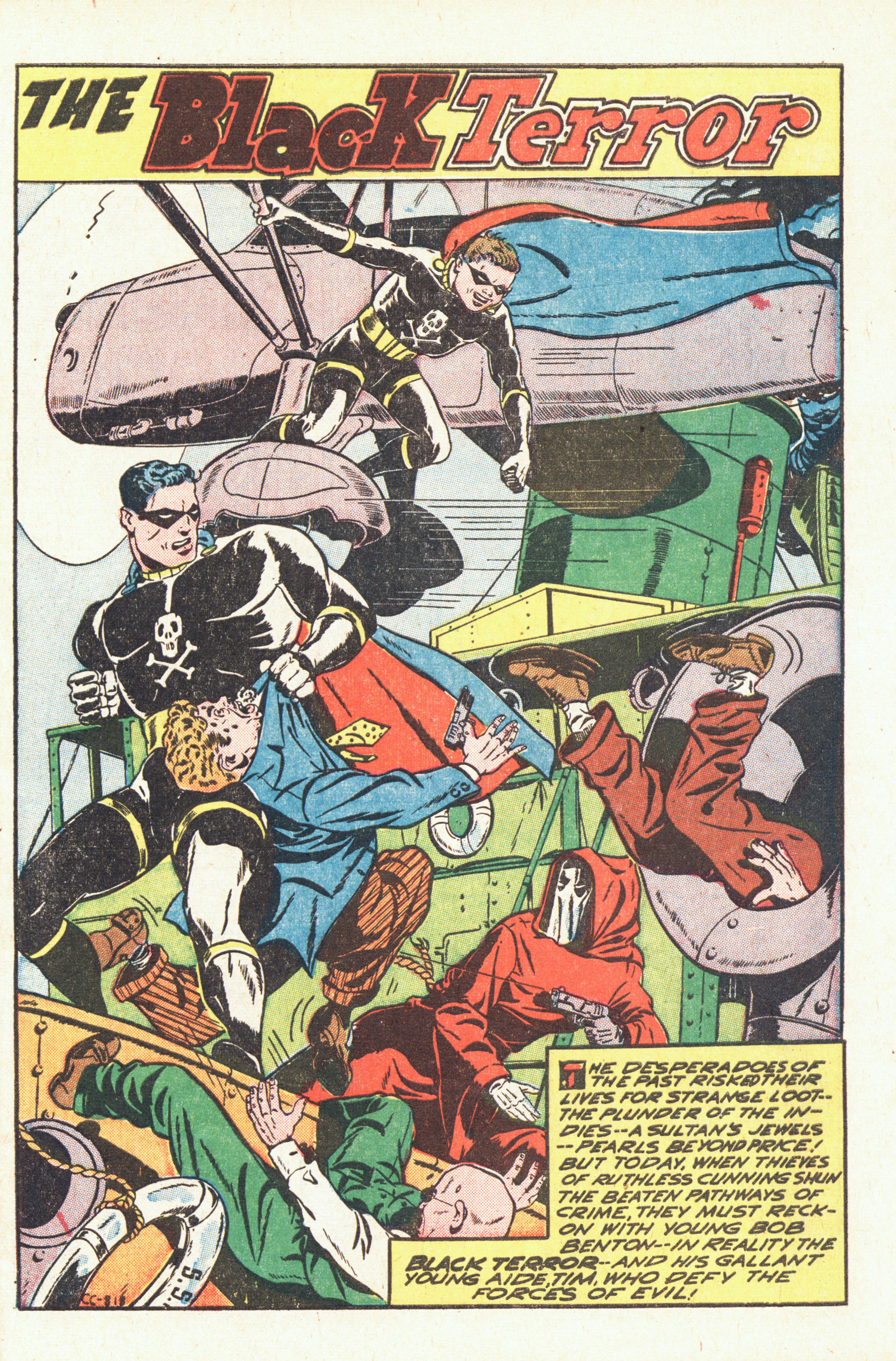 Black Terror, page 3. Black Terror. Public domain in the United States. Intended scans: Digital Comic Museum and Comic Book Plus. https://digitalcomicmuseum.com/