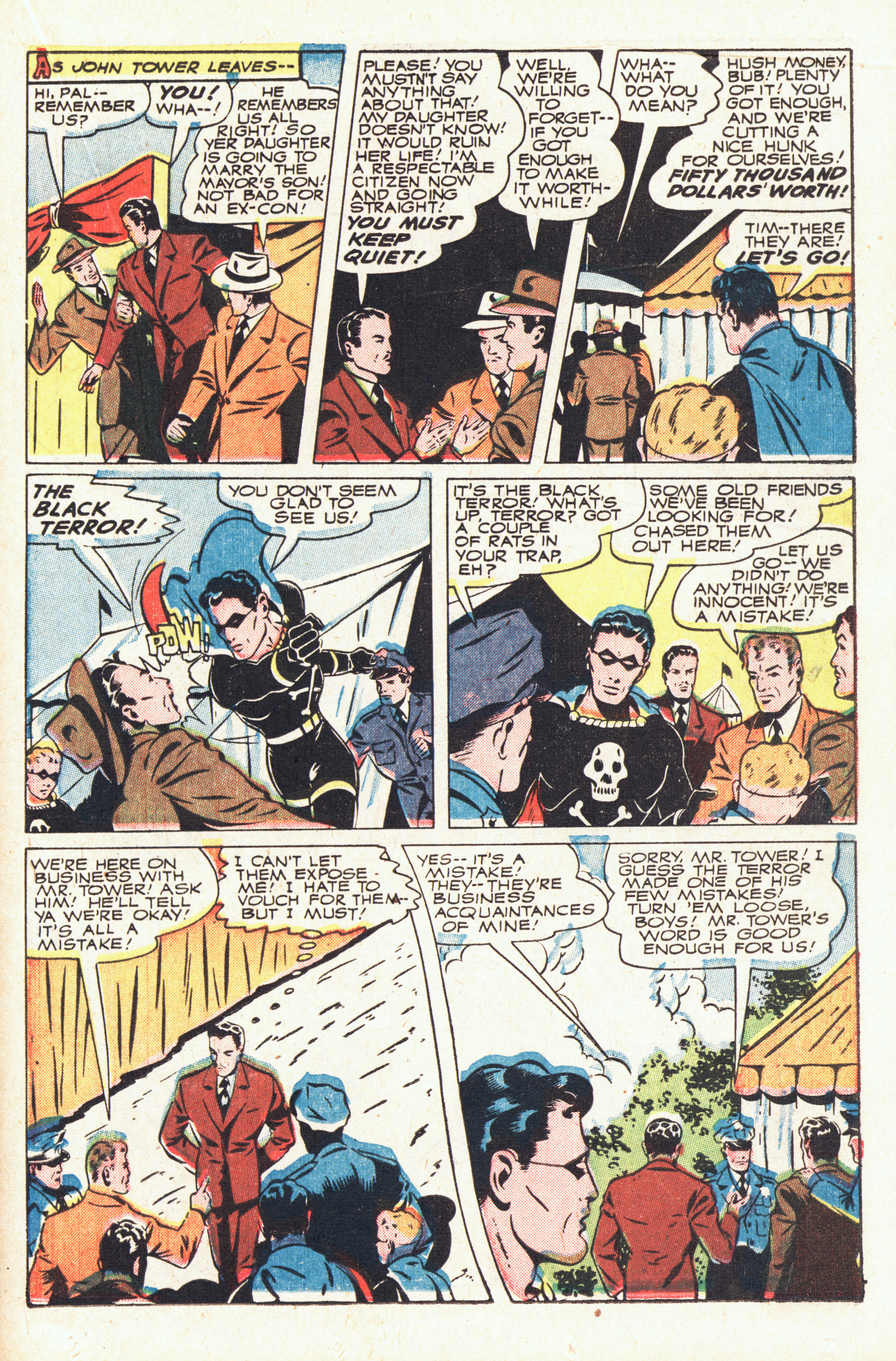 Black Terror, page 29. Black Terror. Public domain in the United States. Intended scans: Digital Comic Museum and Comic Book Plus. https://digitalcomicmuseum.com/