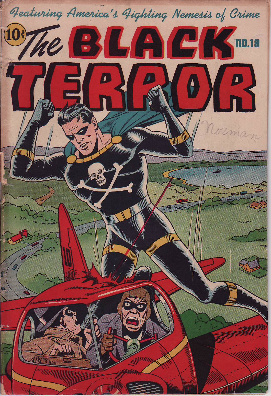 Black Terror, page 2. Black Terror. Public domain in the United States. Intended scans: Digital Comic Museum and Comic Book Plus. https://digitalcomicmuseum.com/