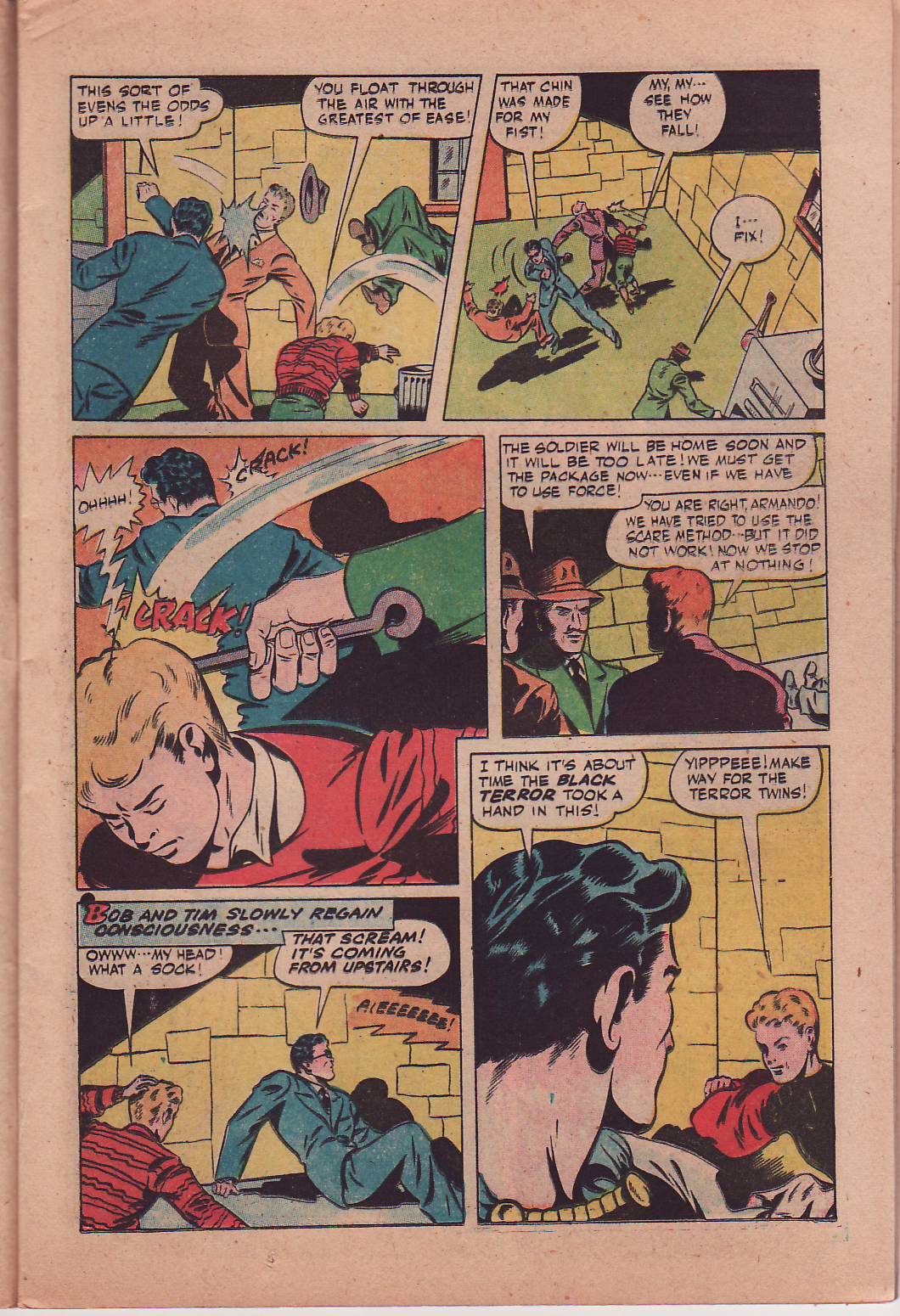 Black Terror, page 16. Black Terror. Public domain in the United States. Intended scans: Digital Comic Museum and Comic Book Plus. https://digitalcomicmuseum.com/