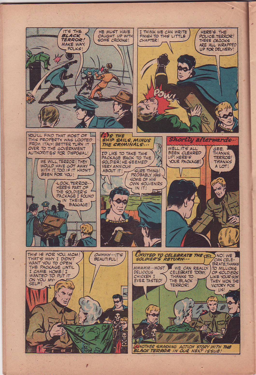 Black Terror, page 23. Black Terror. Public domain in the United States. Intended scans: Digital Comic Museum and Comic Book Plus. https://digitalcomicmuseum.com/