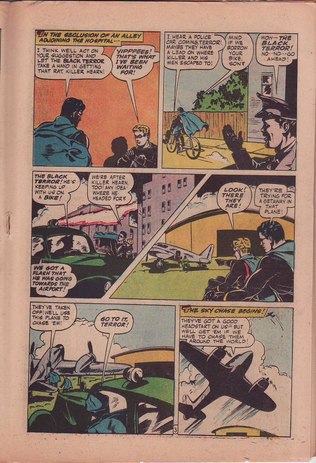 Black Terror, page 28. Black Terror. Public domain in the United States. Intended scans: Digital Comic Museum and Comic Book Plus. https://digitalcomicmuseum.com/