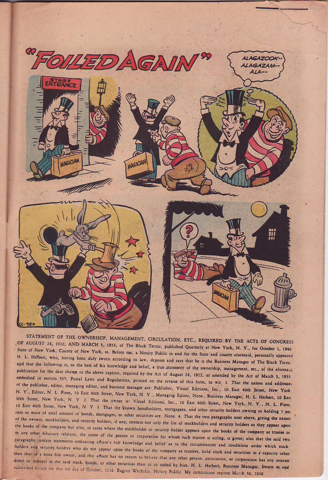Black Terror, page 42. Black Terror. Public domain in the United States. Intended scans: Digital Comic Museum and Comic Book Plus. https://digitalcomicmuseum.com/