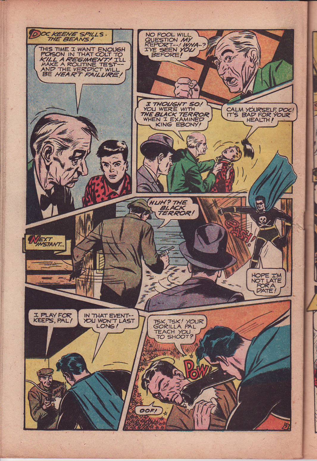 Black Terror, page 34. Black Terror. Public domain in the United States. Intended scans: Digital Comic Museum and Comic Book Plus. https://digitalcomicmuseum.com/