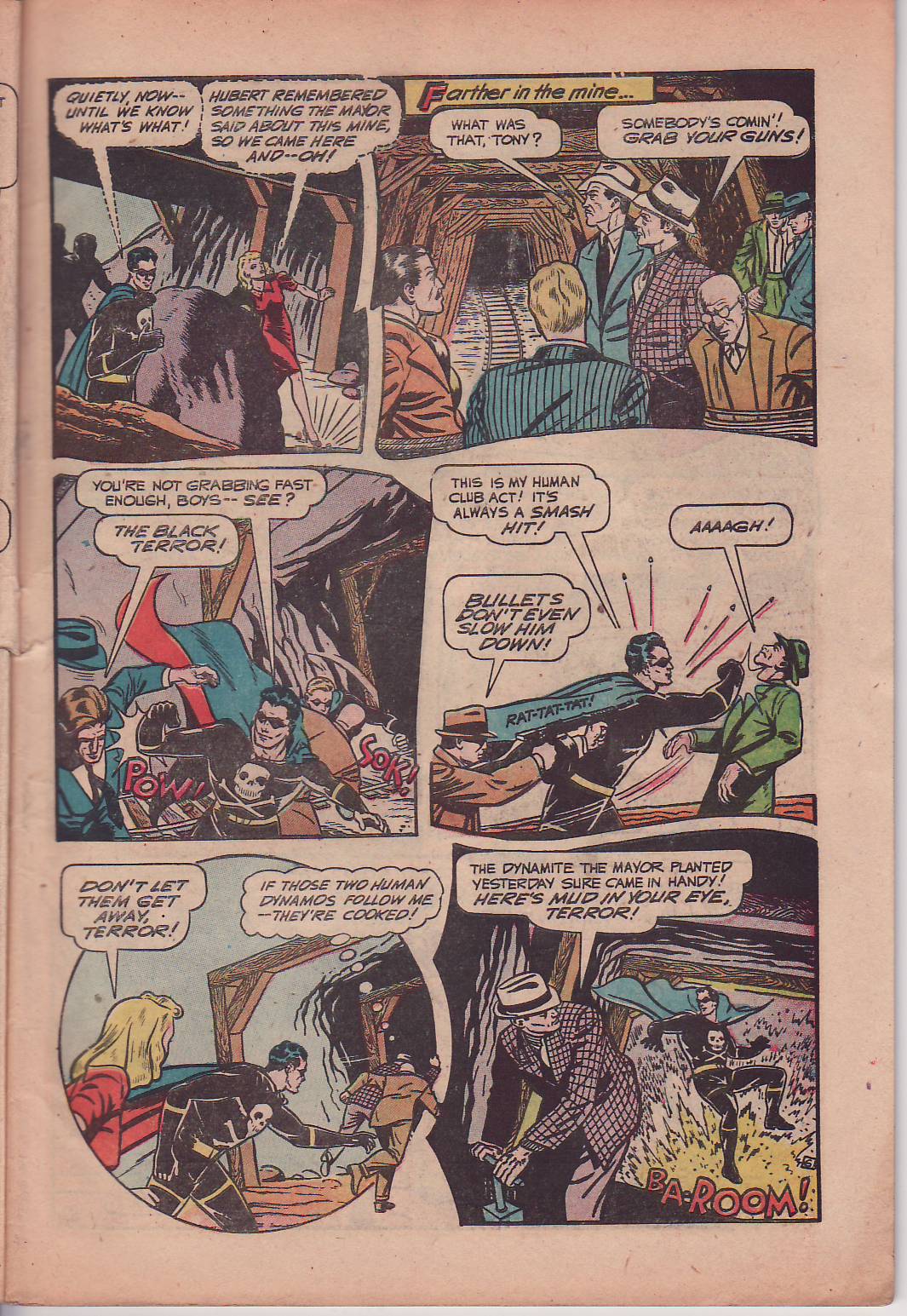 Black Terror, page 9. Black Terror. Public domain in the United States. Intended scans: Digital Comic Museum and Comic Book Plus. https://digitalcomicmuseum.com/