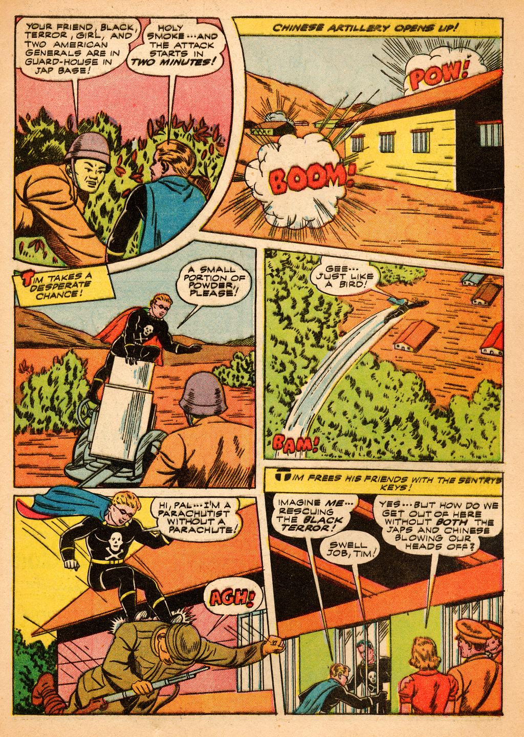 Black Terror, page 13. Black Terror. Public domain in the United States. Intended scans: Digital Comic Museum and Comic Book Plus. https://digitalcomicmuseum.com/