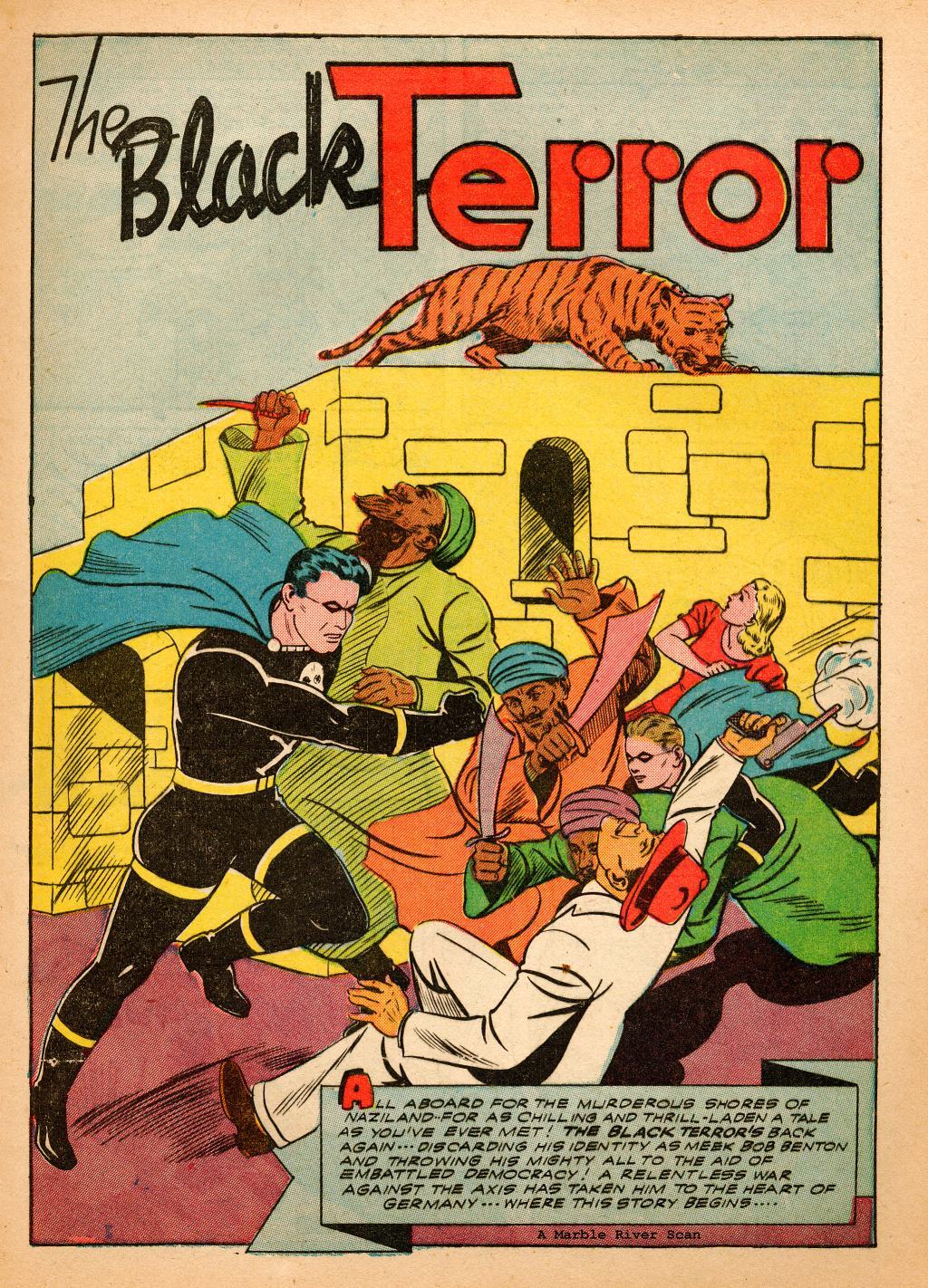 Black Terror, page 15. Black Terror. Public domain in the United States. Intended scans: Digital Comic Museum and Comic Book Plus. https://digitalcomicmuseum.com/