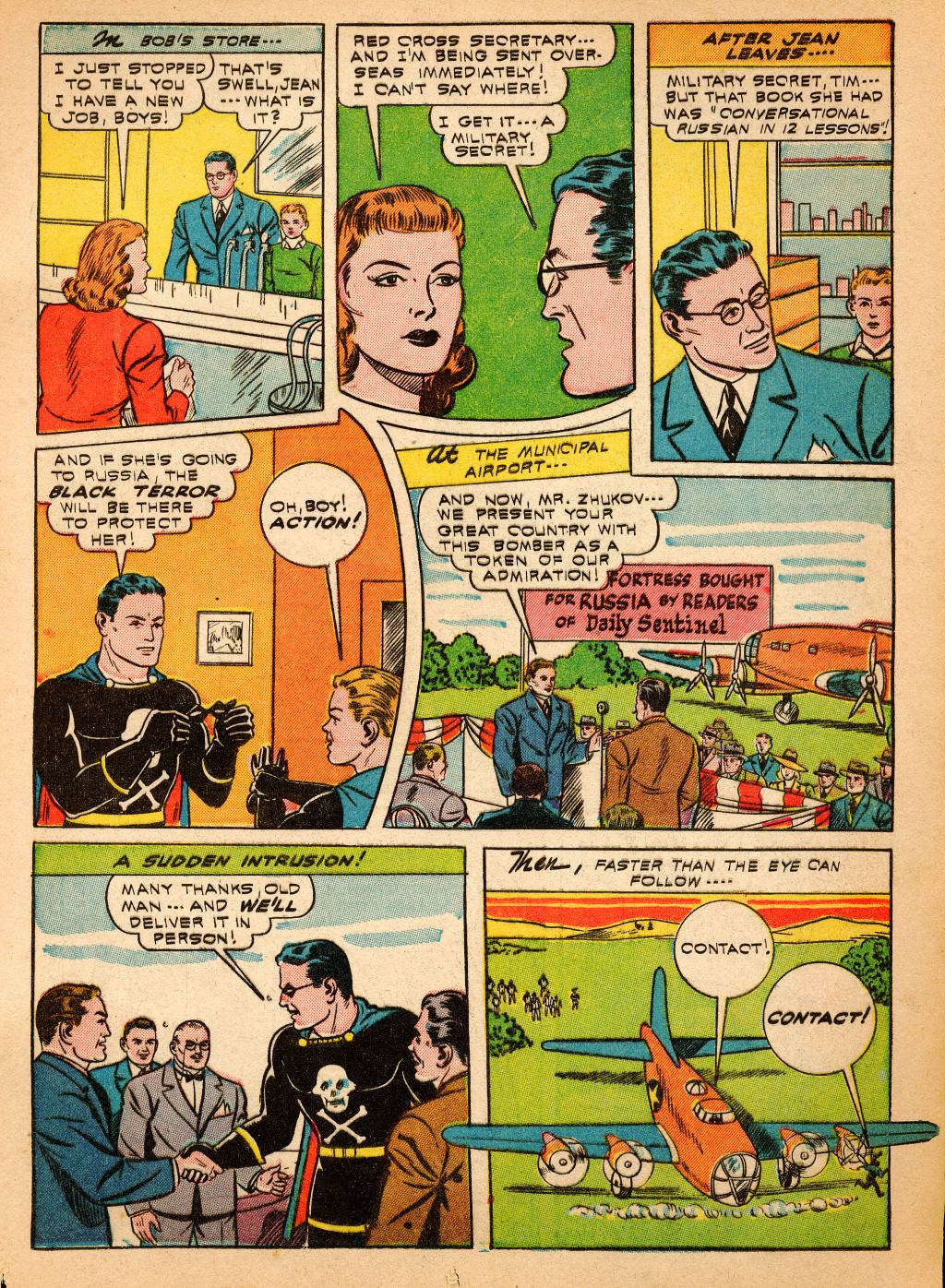 Black Terror, page 31. Black Terror. Public domain in the United States. Intended scans: Digital Comic Museum and Comic Book Plus. https://digitalcomicmuseum.com/