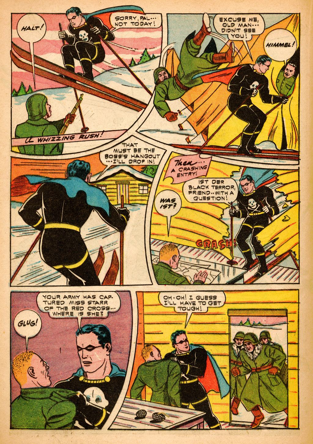 Black Terror, page 36. Black Terror. Public domain in the United States. Intended scans: Digital Comic Museum and Comic Book Plus. https://digitalcomicmuseum.com/