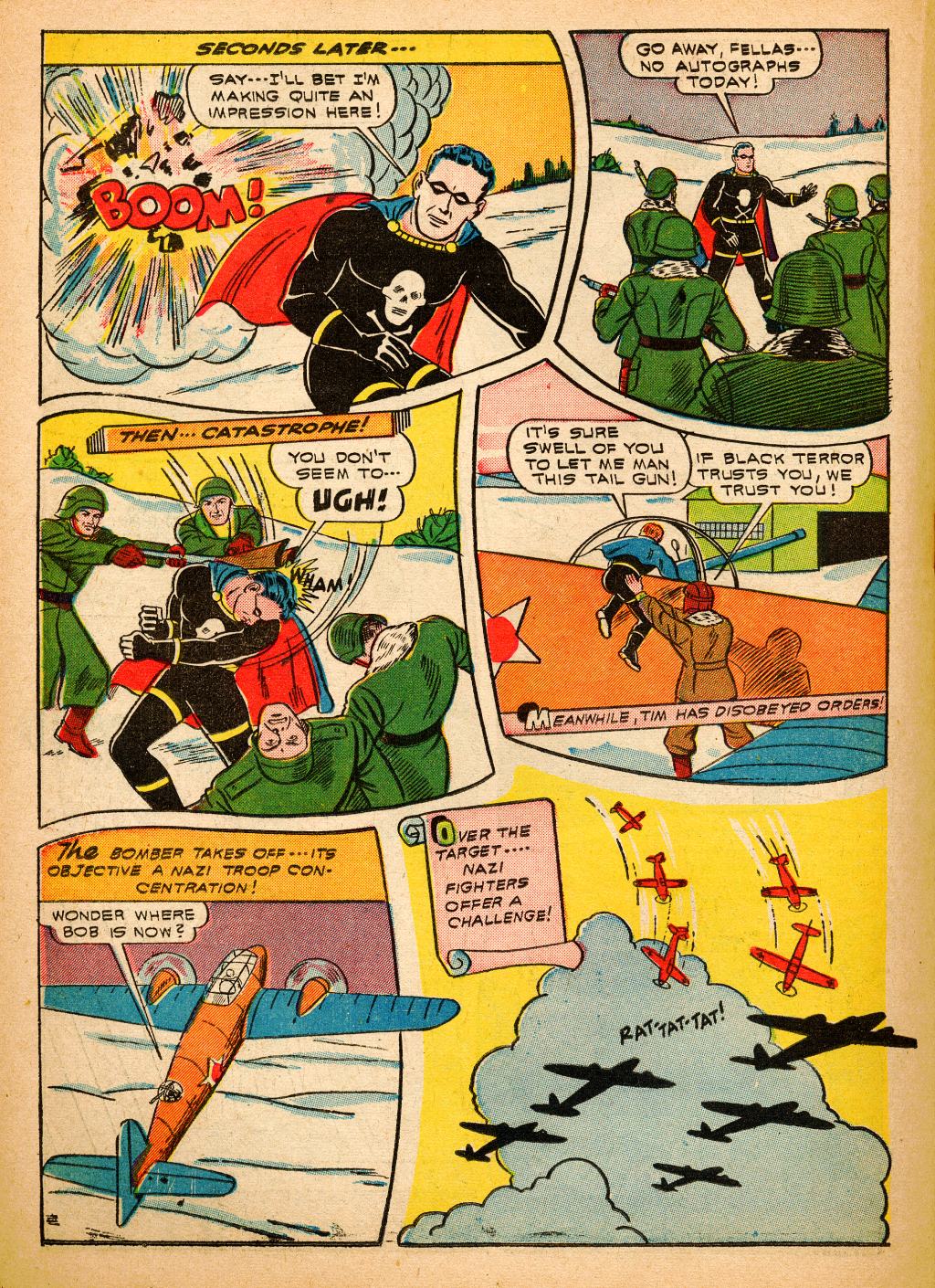 Black Terror, page 38. Black Terror. Public domain in the United States. Intended scans: Digital Comic Museum and Comic Book Plus. https://digitalcomicmuseum.com/