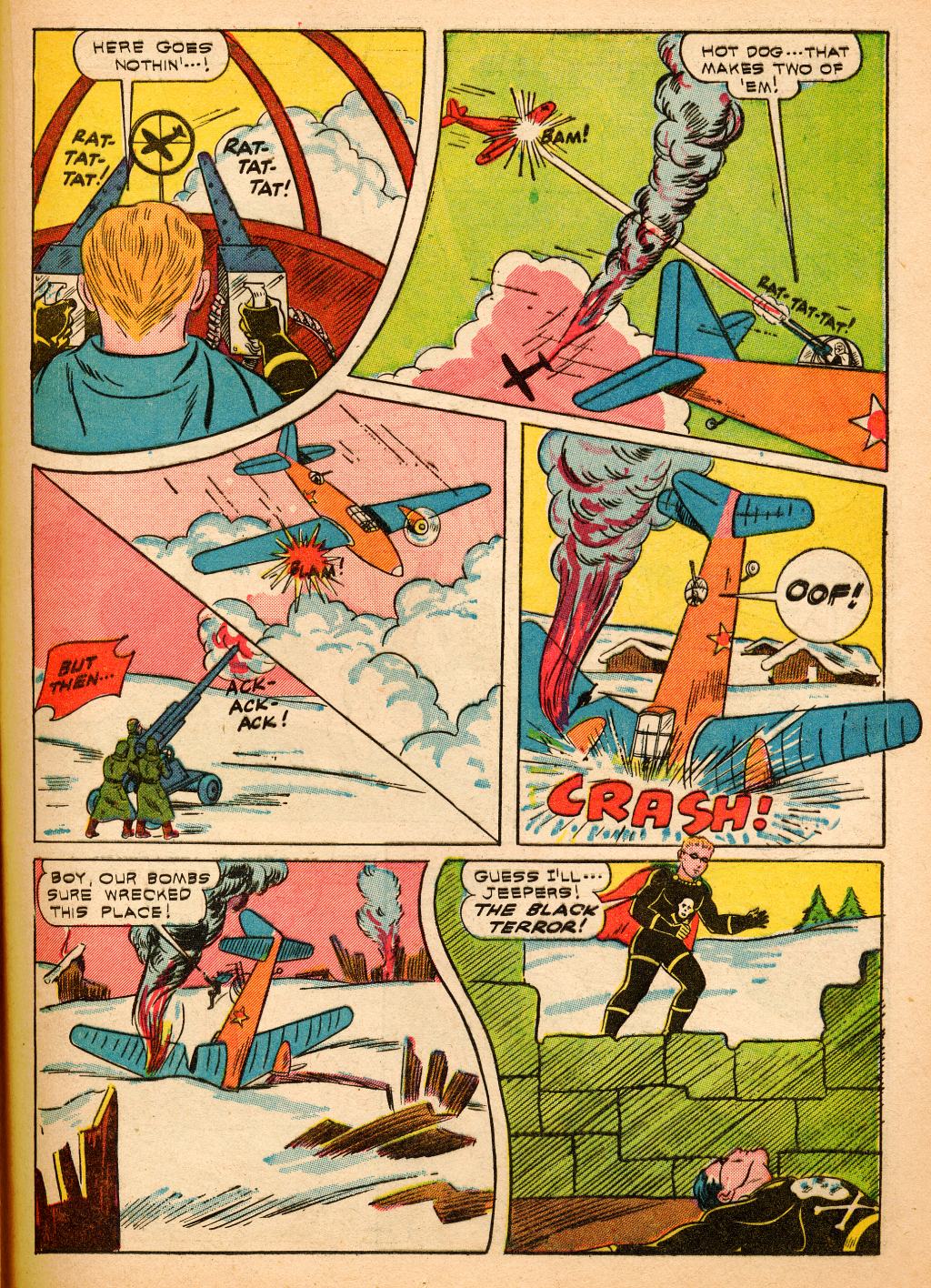 Black Terror, page 39. Black Terror. Public domain in the United States. Intended scans: Digital Comic Museum and Comic Book Plus. https://digitalcomicmuseum.com/