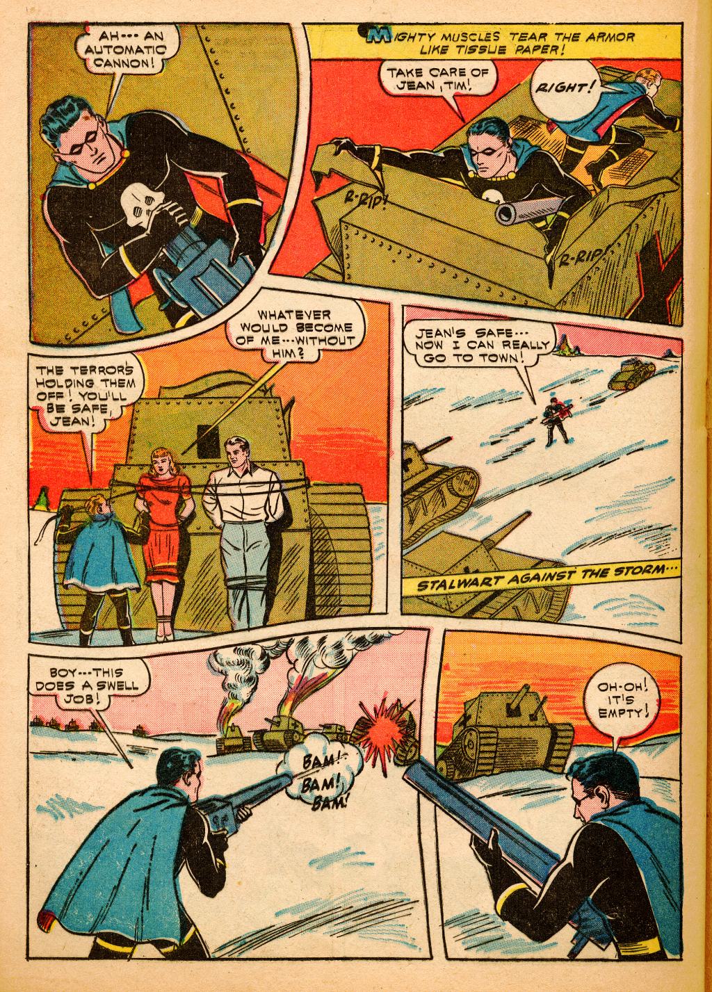 Black Terror, page 42. Black Terror. Public domain in the United States. Intended scans: Digital Comic Museum and Comic Book Plus. https://digitalcomicmuseum.com/
