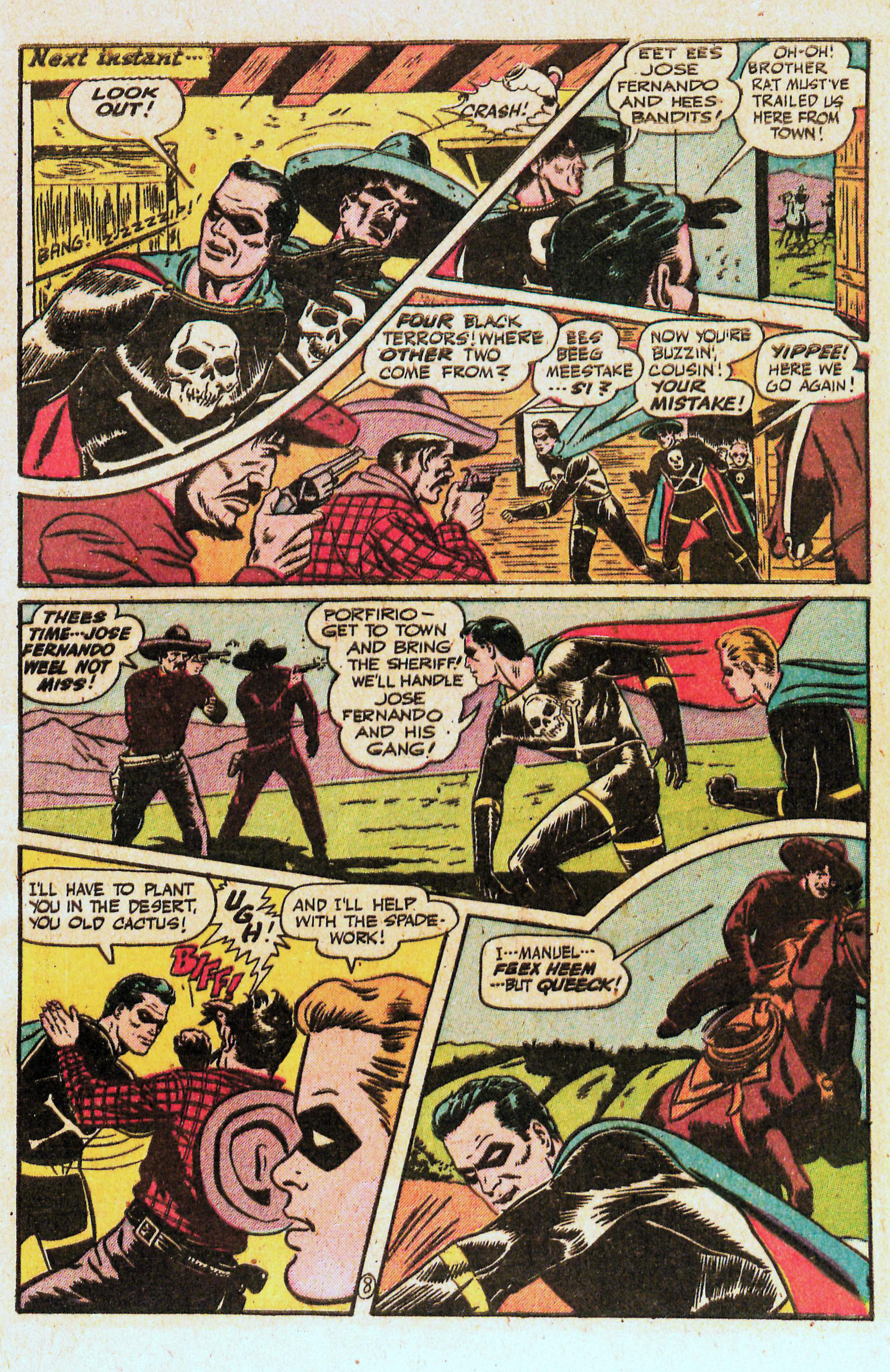 Black Terror, page 11. Black Terror. Public domain in the United States. Intended scans: Digital Comic Museum and Comic Book Plus. https://digitalcomicmuseum.com/