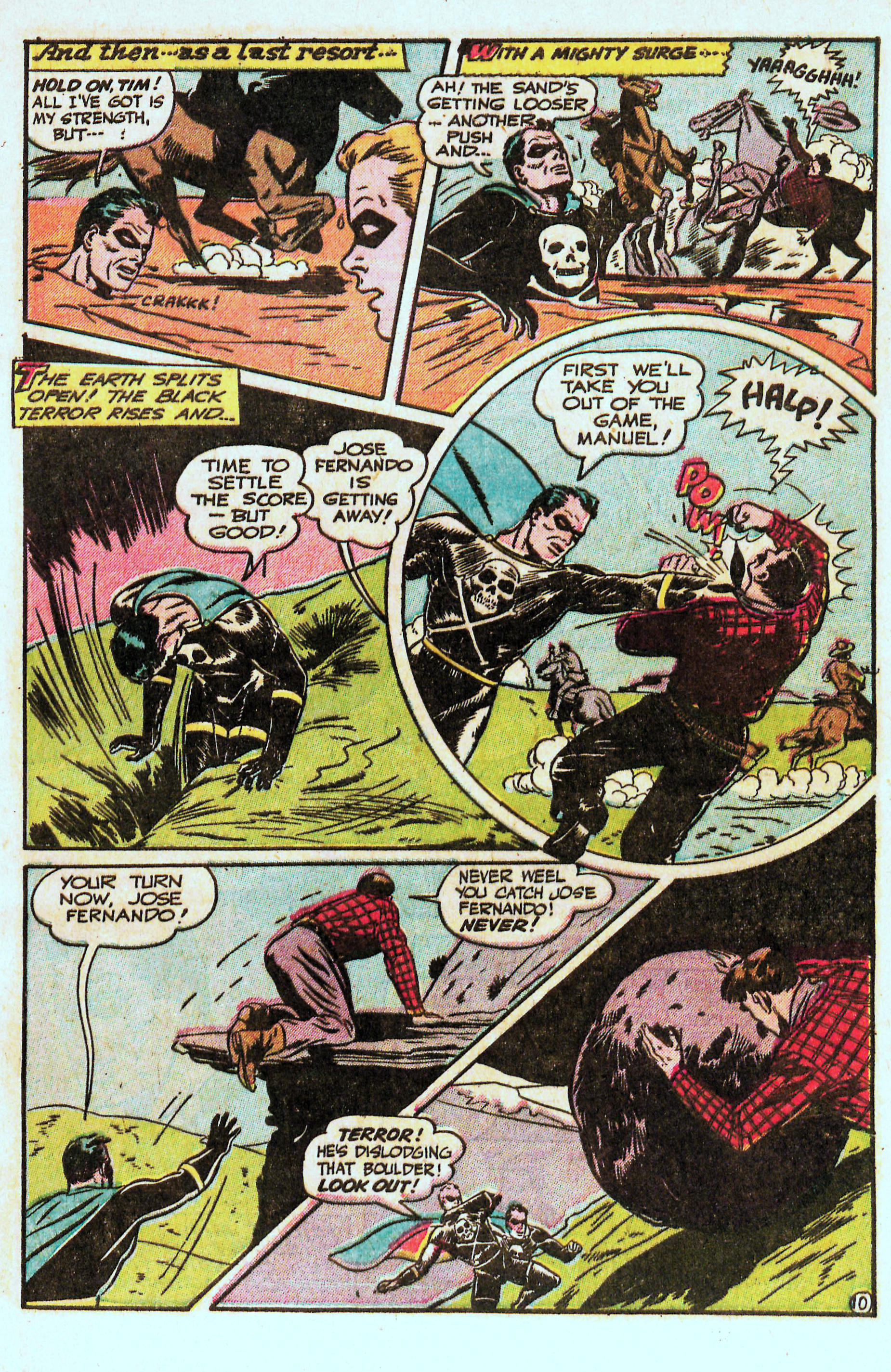 Black Terror, page 13. Black Terror. Public domain in the United States. Intended scans: Digital Comic Museum and Comic Book Plus. https://digitalcomicmuseum.com/
