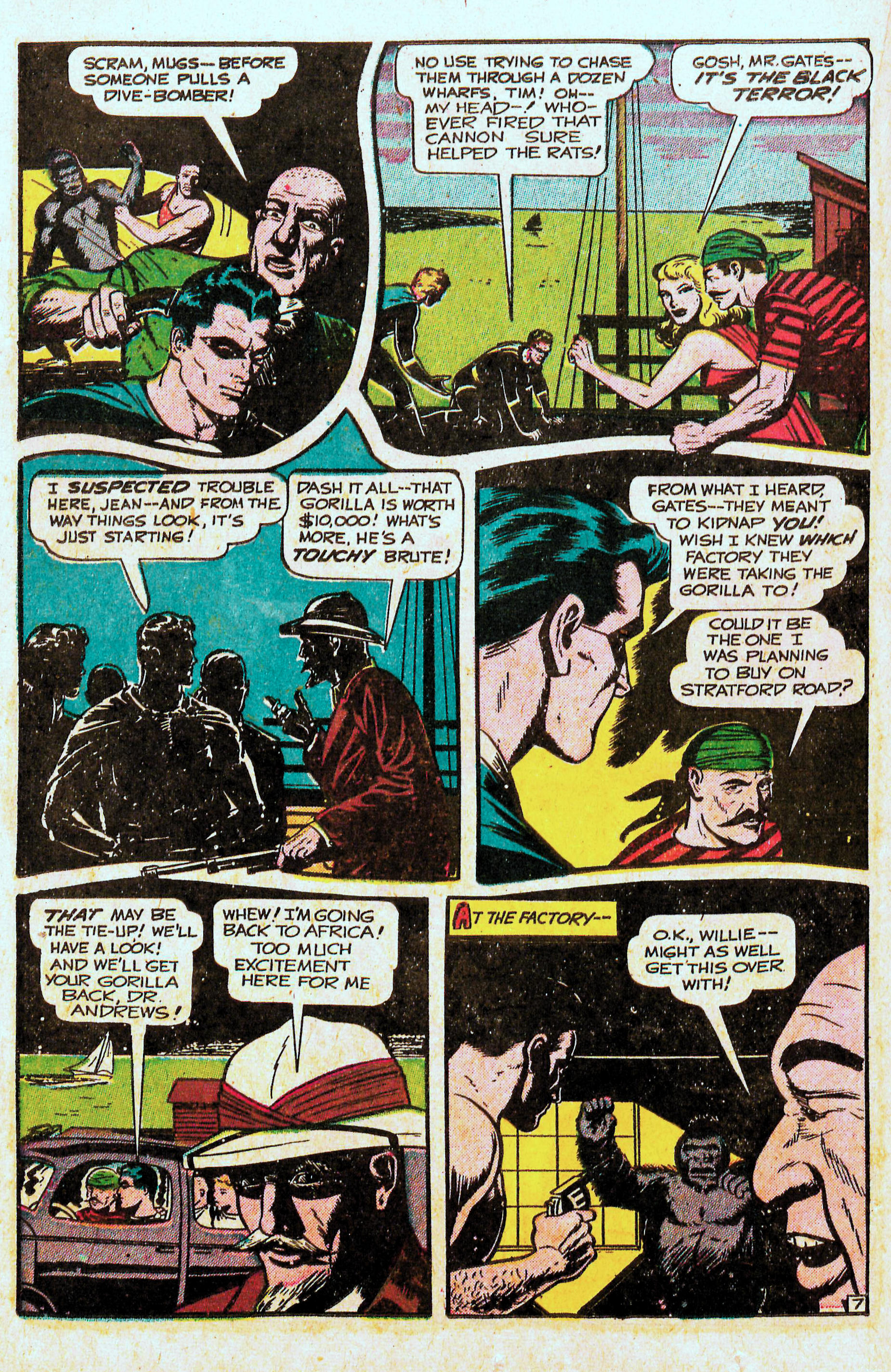 Black Terror, page 22. Black Terror. Public domain in the United States. Intended scans: Digital Comic Museum and Comic Book Plus. https://digitalcomicmuseum.com/