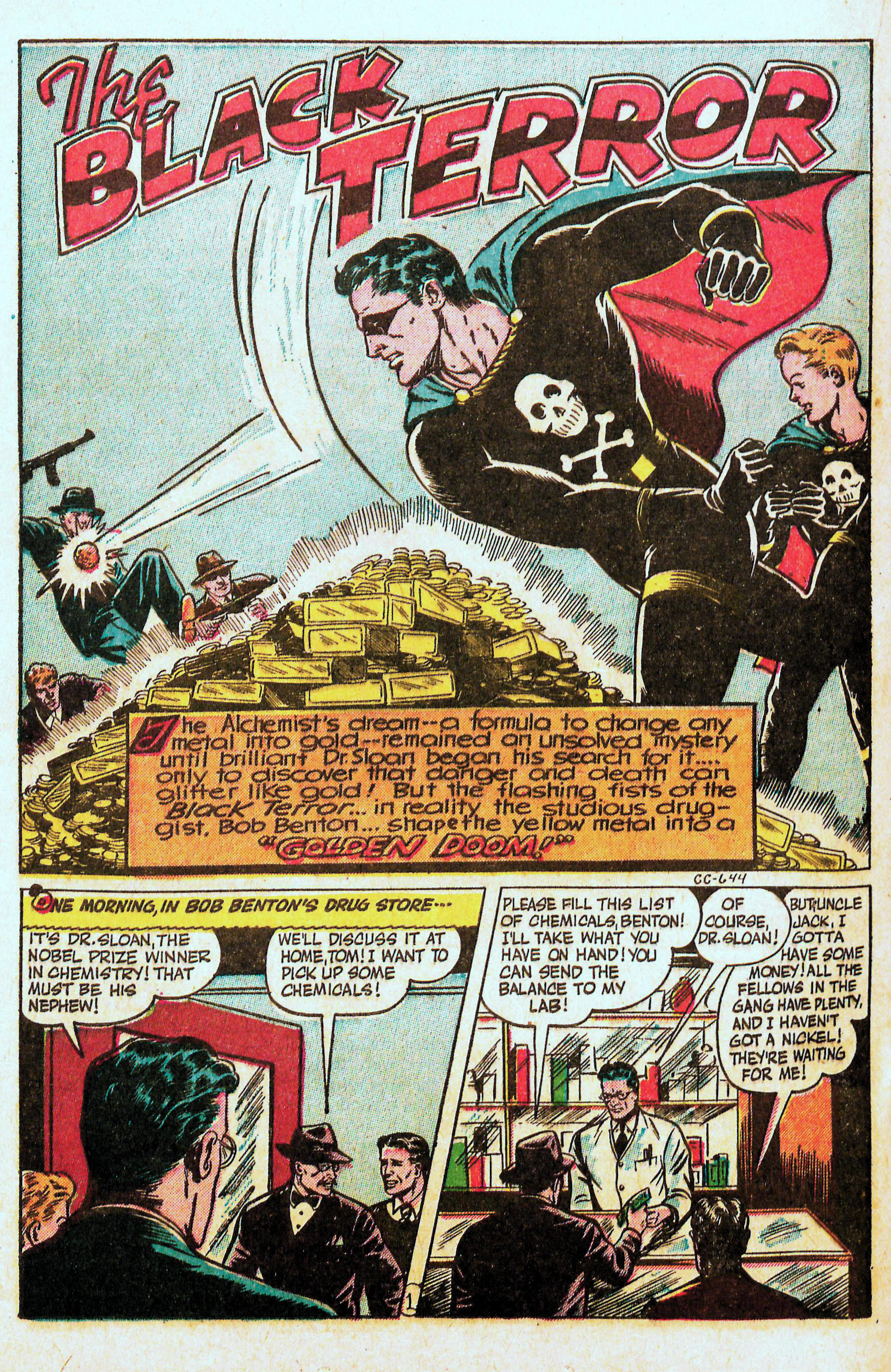 Black Terror, page 28. Black Terror. Public domain in the United States. Intended scans: Digital Comic Museum and Comic Book Plus. https://digitalcomicmuseum.com/