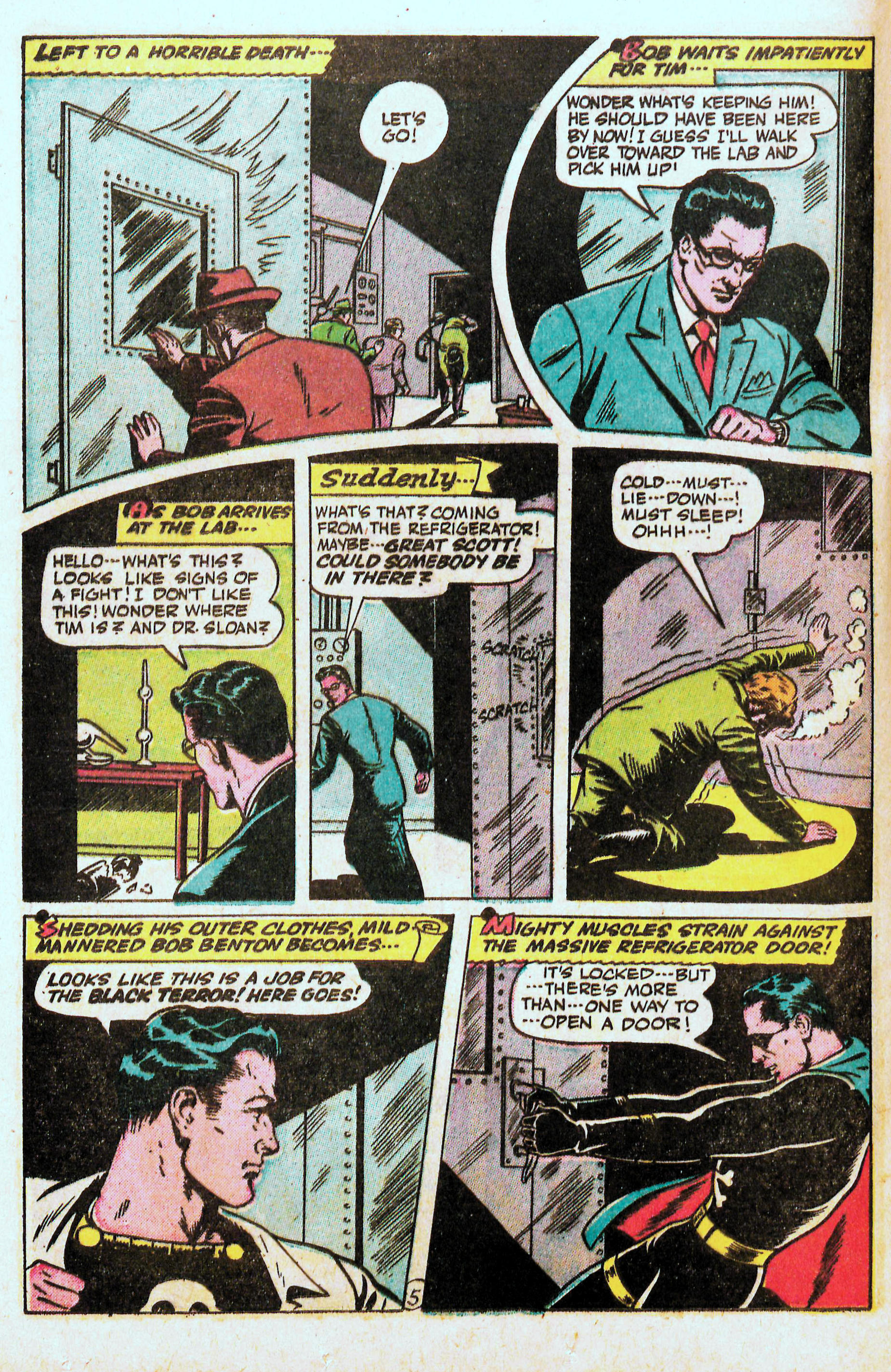 Black Terror, page 32. Black Terror. Public domain in the United States. Intended scans: Digital Comic Museum and Comic Book Plus. https://digitalcomicmuseum.com/